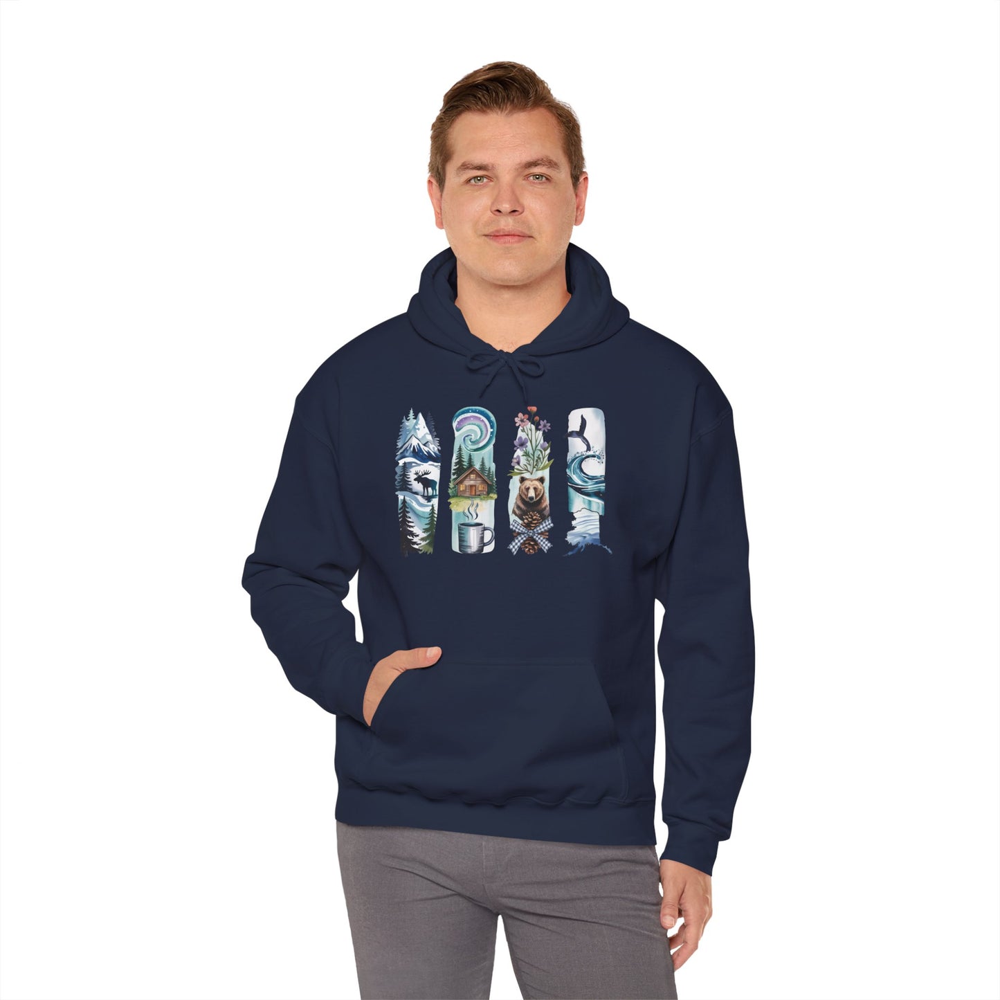 Alaska Nature Hoodie – Unisex Sweatshirt for Mountain & Glacier Explorers