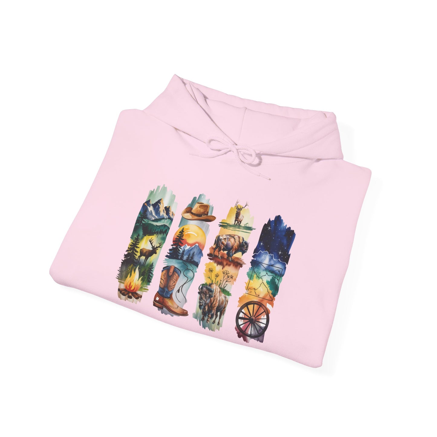 Wyoming Nature Hoodie – Unisex Scenic Nature Sweatshirt for Outdoor Lovers