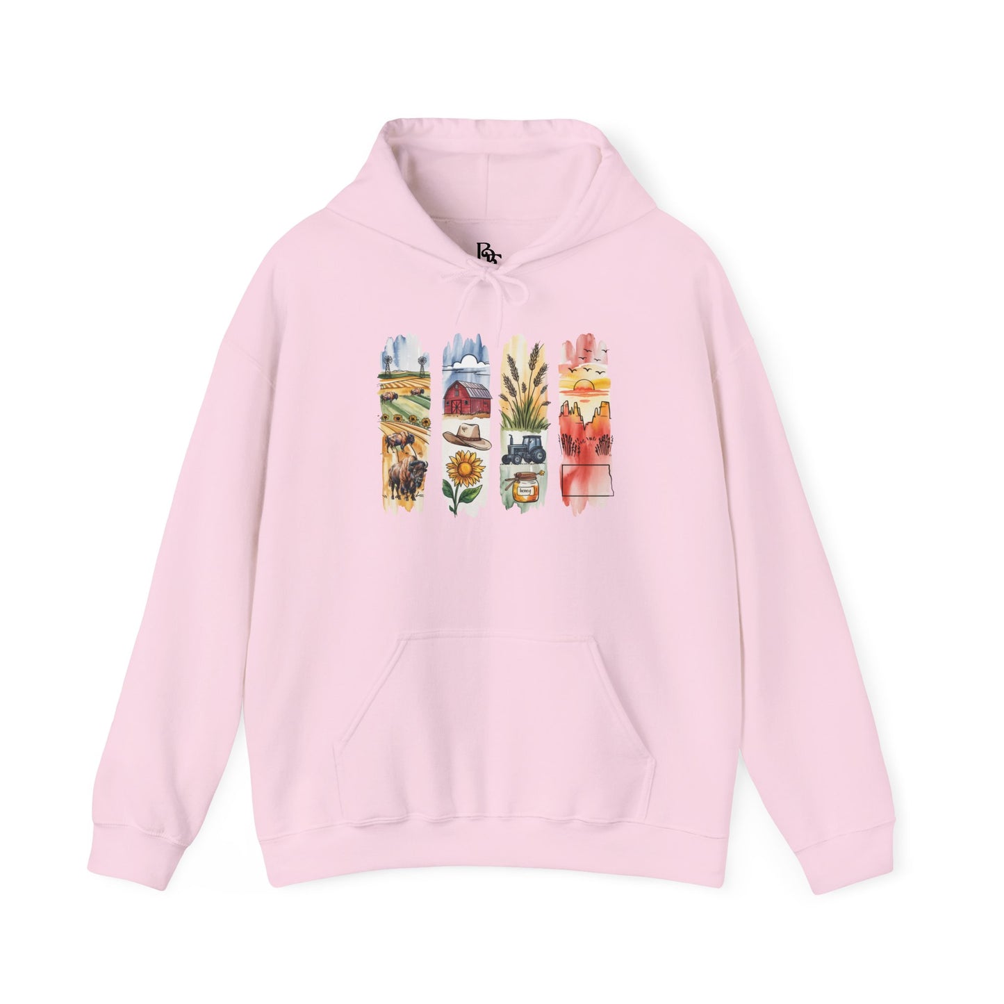 North Dakota Nature Hoodie – Unisex Sweatshirt for Prairie & Park Lovers