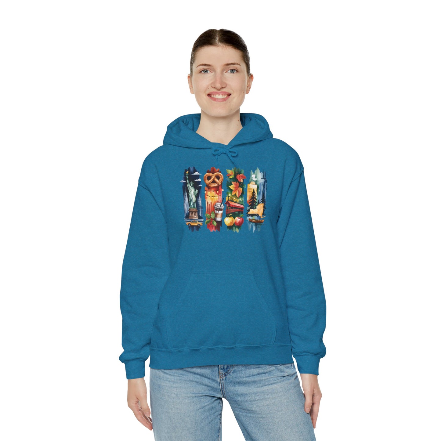 New York Nature Hoodie – Unisex Empire State Sweatshirt for Tourists and Travelers