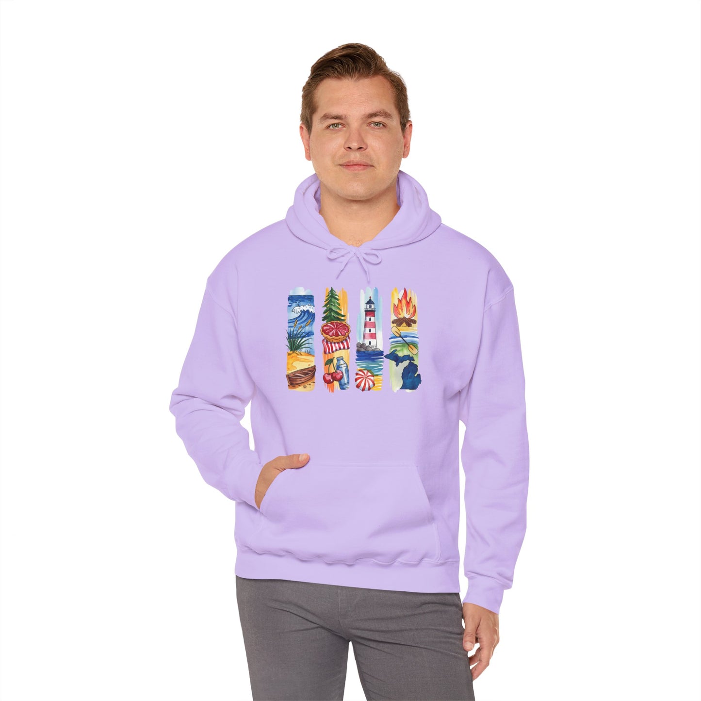 Michigan Nature Hoodie – Unisex Sweatshirt for Forest & Freshwater Lovers