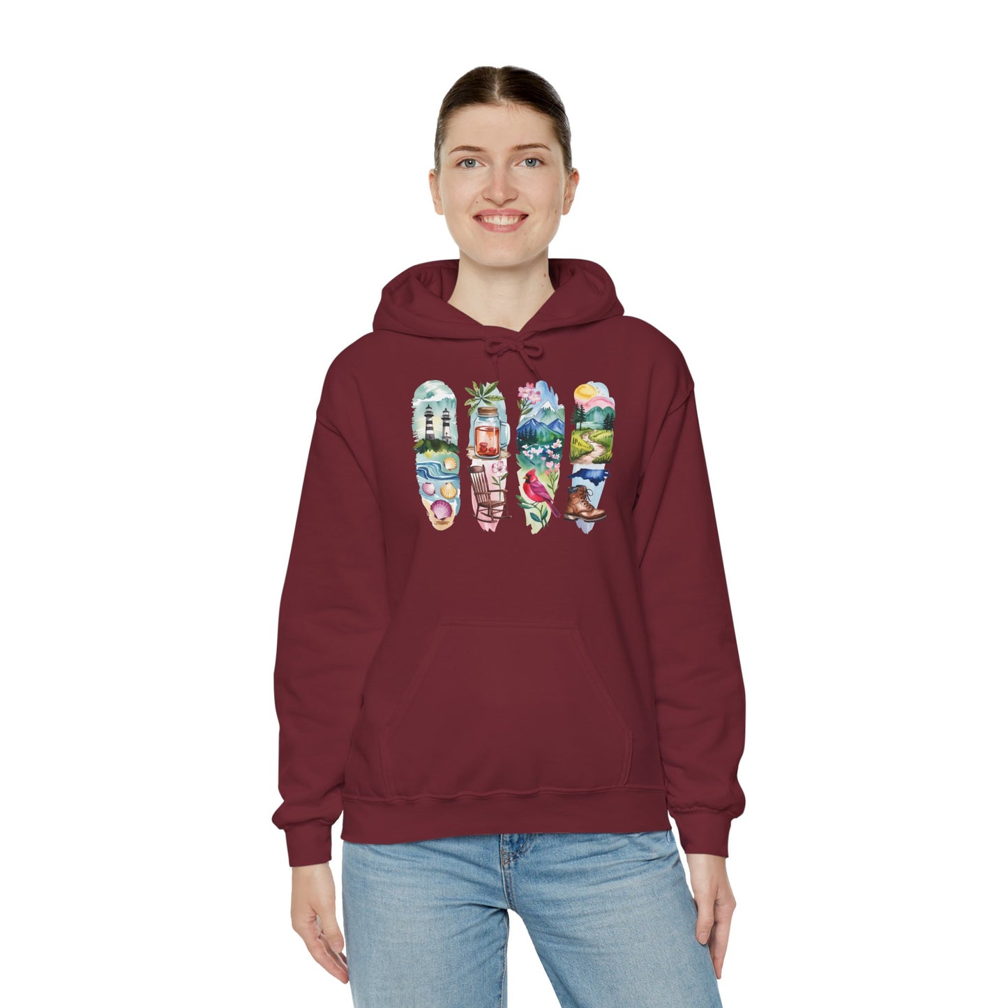 North Carolina Nature Hoodie – Unisex Sweatshirt for Nature Lovers