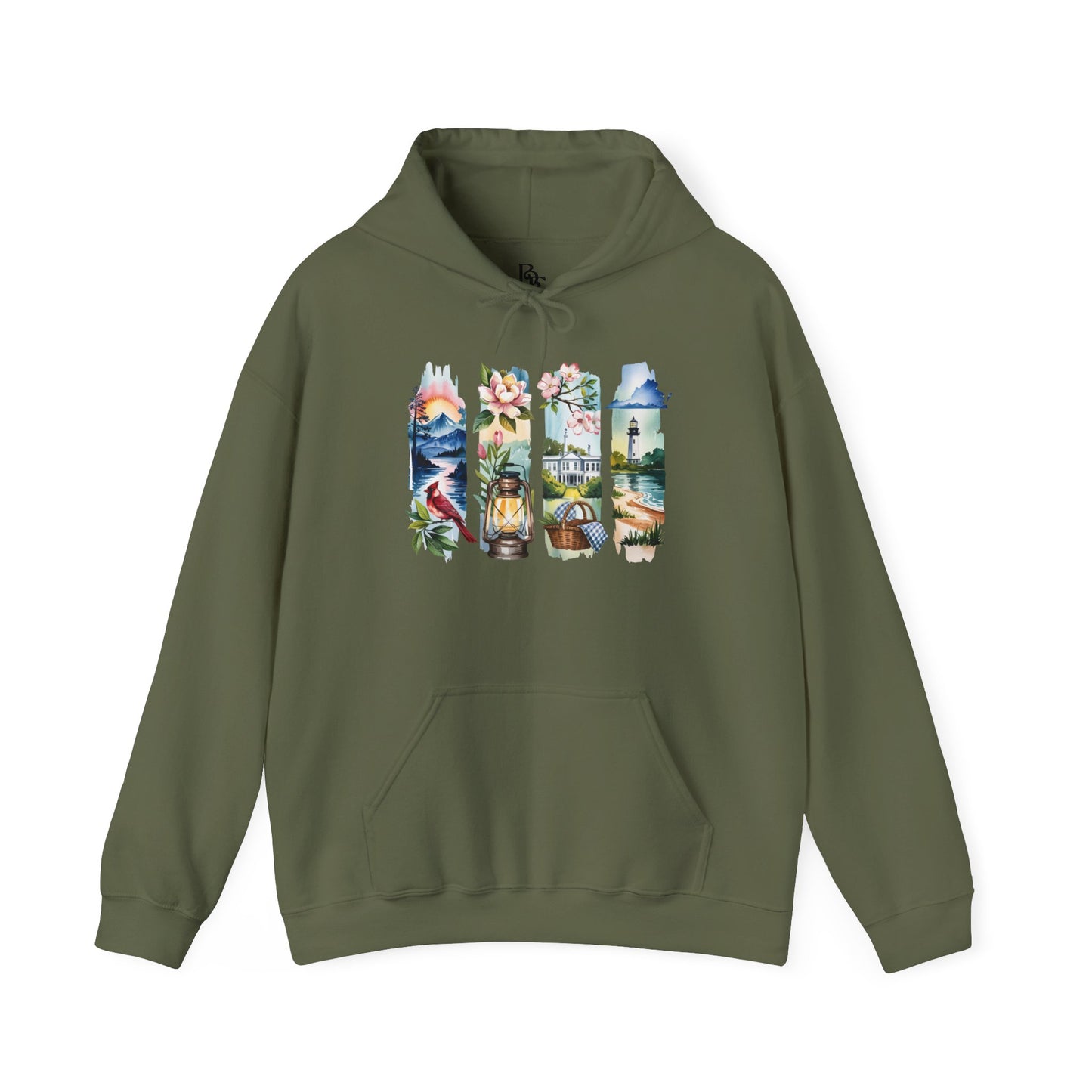 Virginia Nature Hoodie – Unisex Mountains & Lakes Sweatshirt for Outdoor Enthusiasts