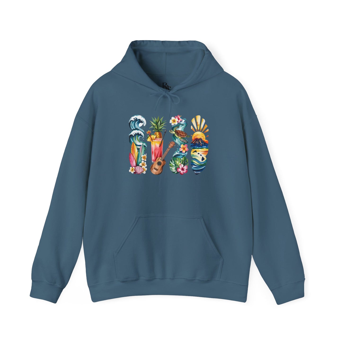 Hawaii Nature Hoodie – Unisex Sweatshirt for Volcano & Ocean Lovers