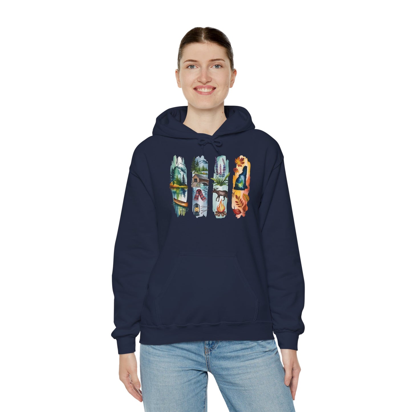 New Hampshire Nature Hoodie – Unisex Sweatshirt for Mountain & Forest Lovers