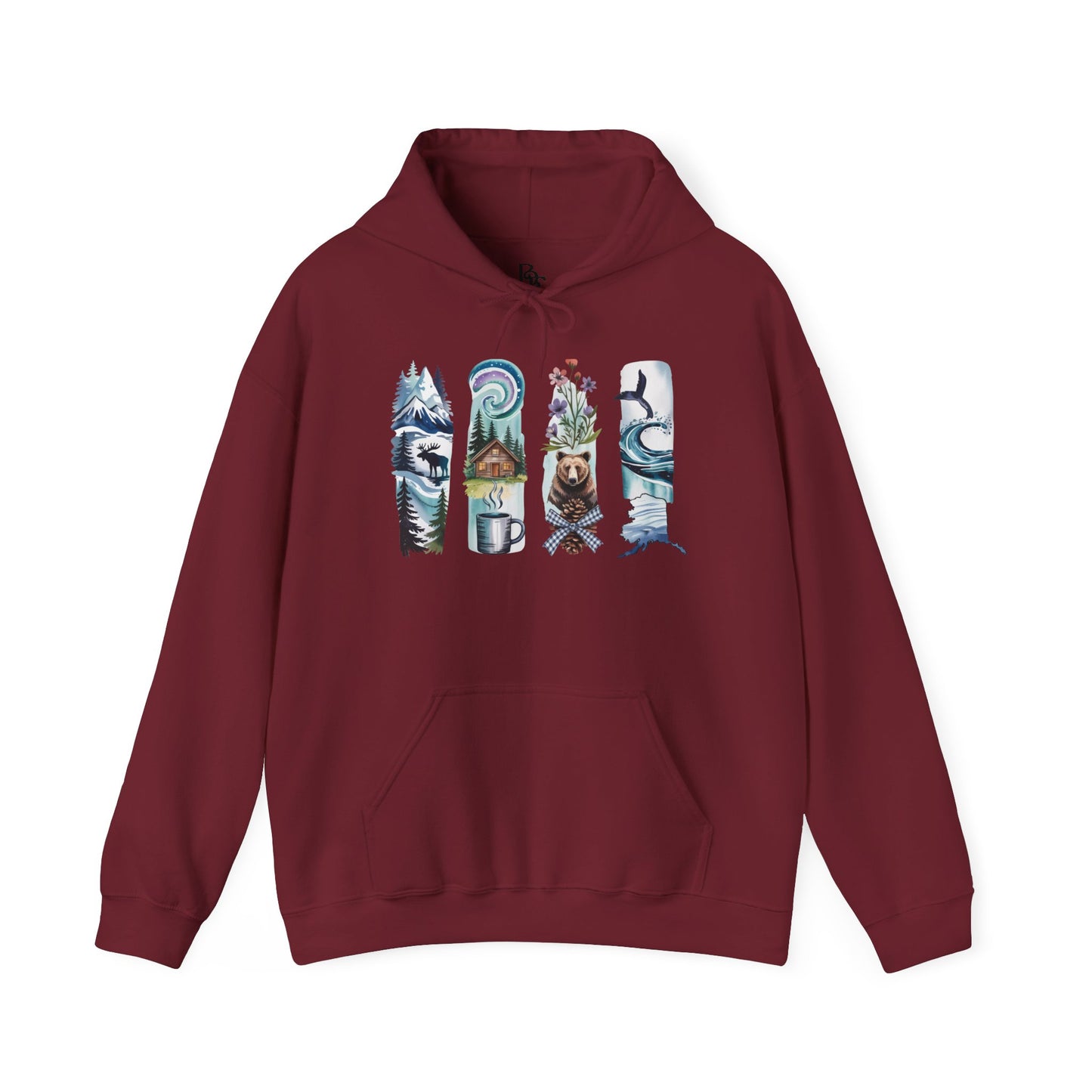 Alaska Nature Hoodie – Unisex Sweatshirt for Mountain & Glacier Explorers