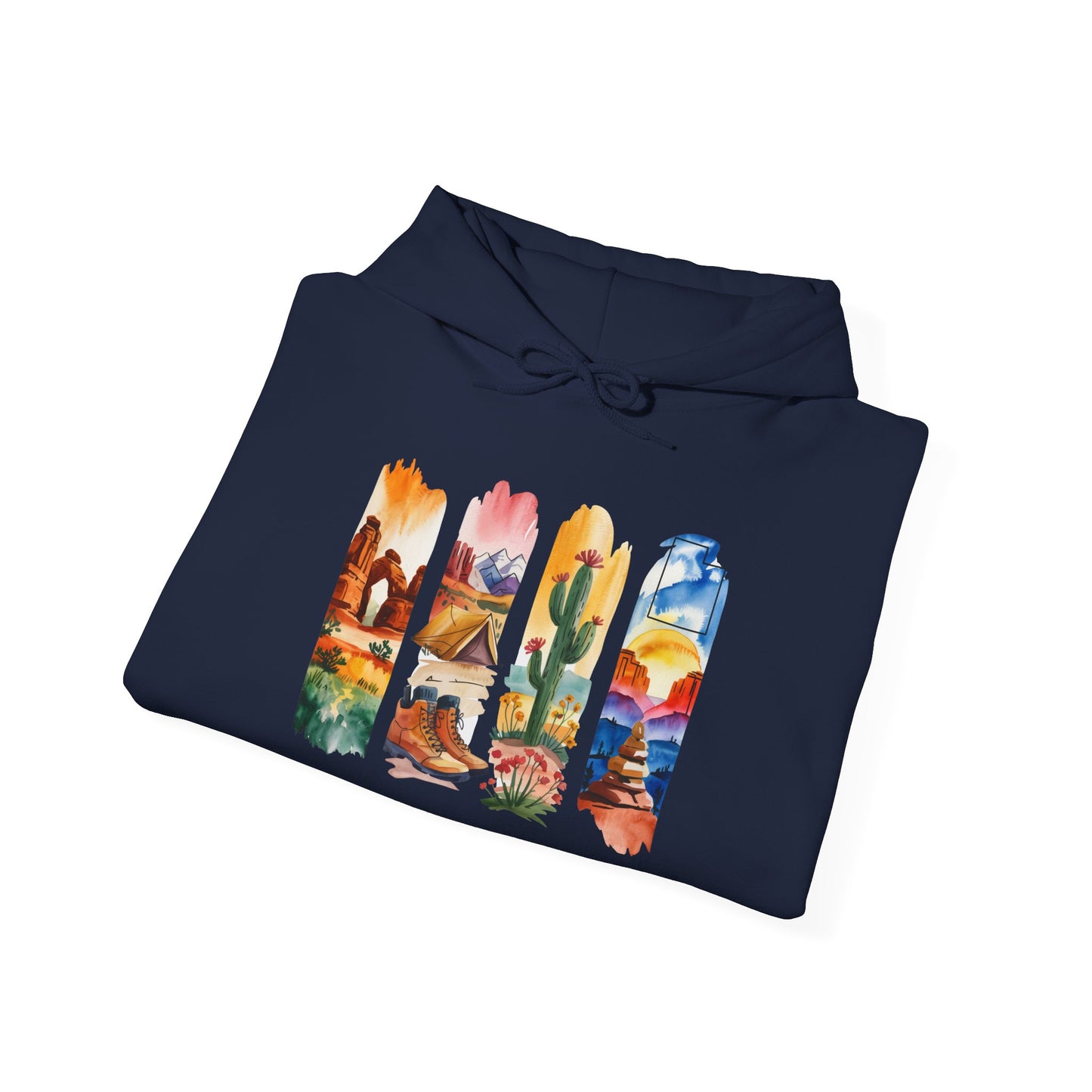 Utah Nature Hoodie – Unisex Desert Landscape Sweatshirt for Hikers & Adventure Seekers