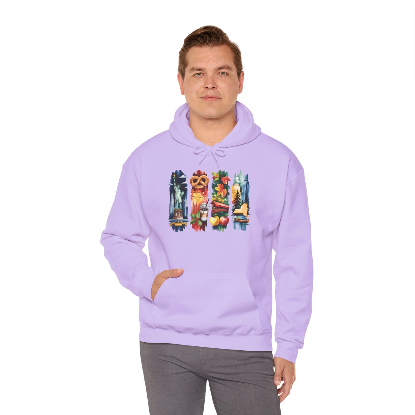 New York Nature Hoodie – Unisex Empire State Sweatshirt for Tourists and Travelers