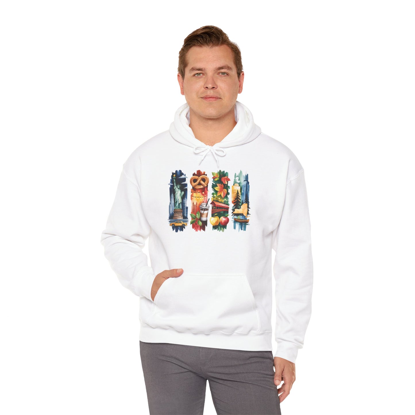 New York Nature Hoodie – Unisex Empire State Sweatshirt for Tourists and Travelers