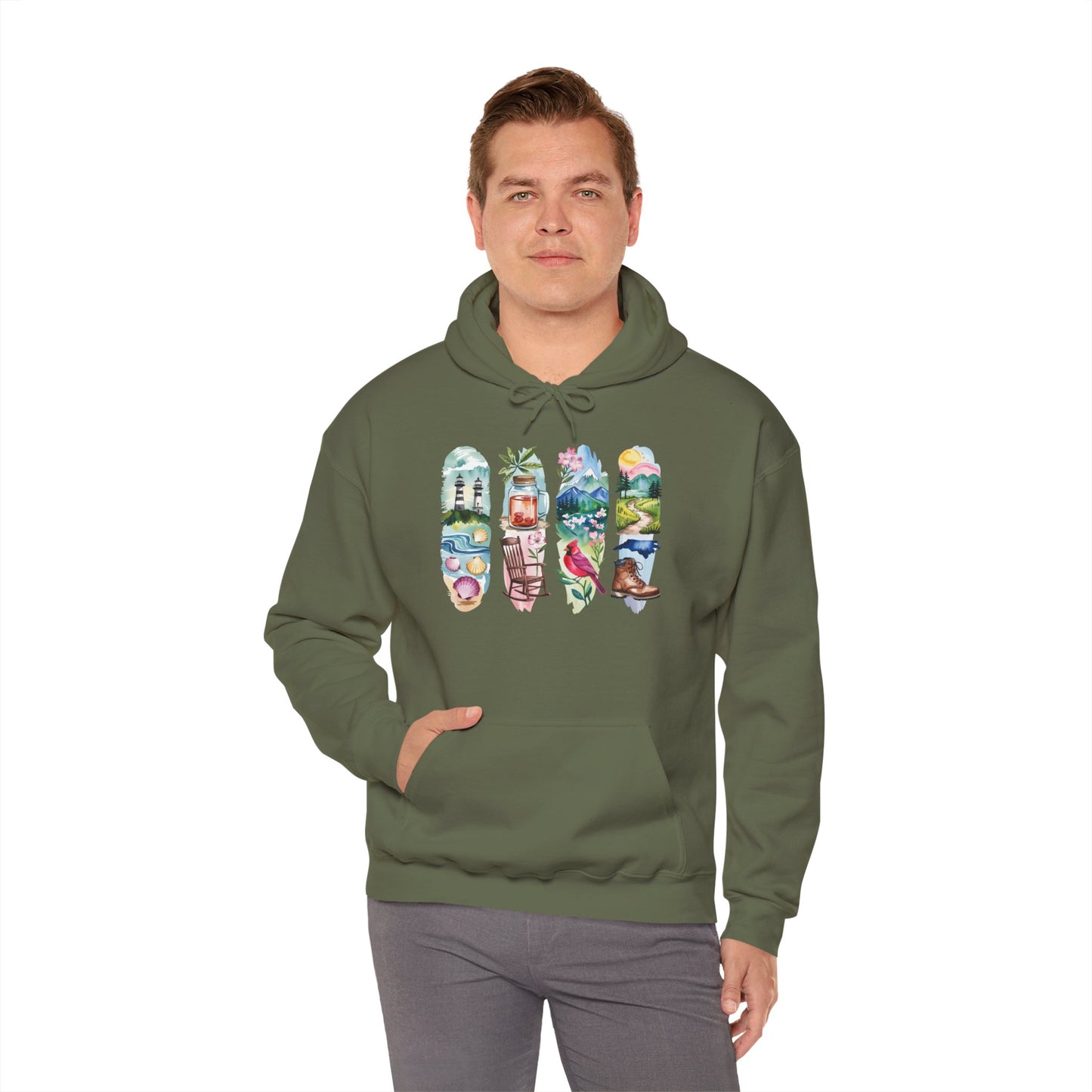 North Carolina Nature Hoodie – Unisex Sweatshirt for Nature Lovers