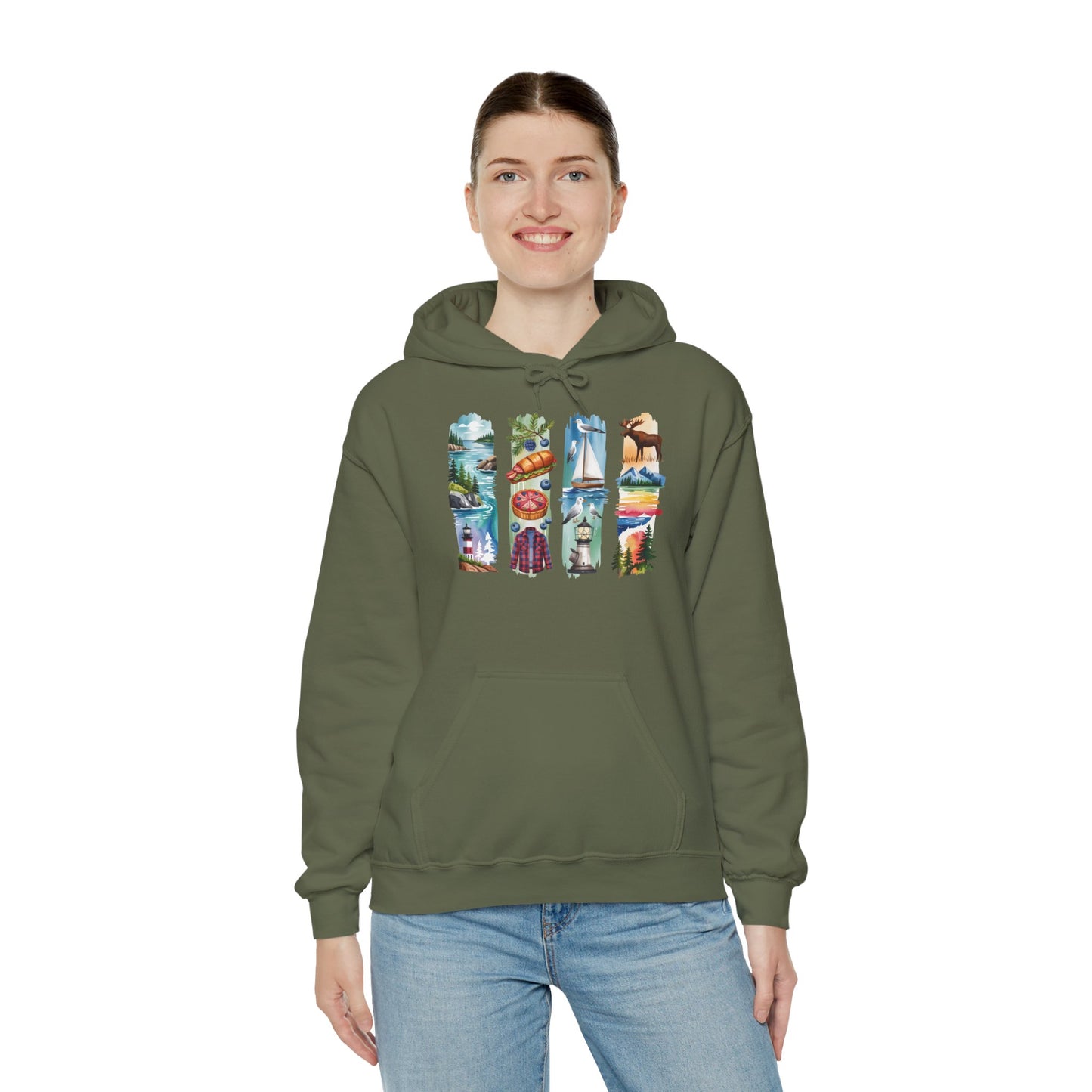 Maine Nature Hoodie – Unisex Sweatshirt for Wilderness Lovers