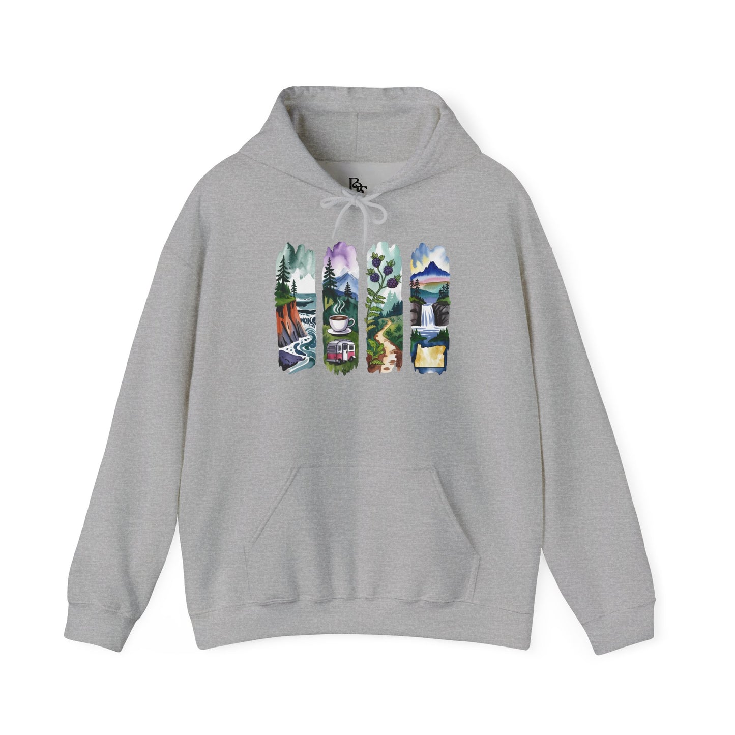 Oregon Nature Hoodie – Unisex Pacific Northwest Sweatshirt for Hikers & Adventure Enthusiasts