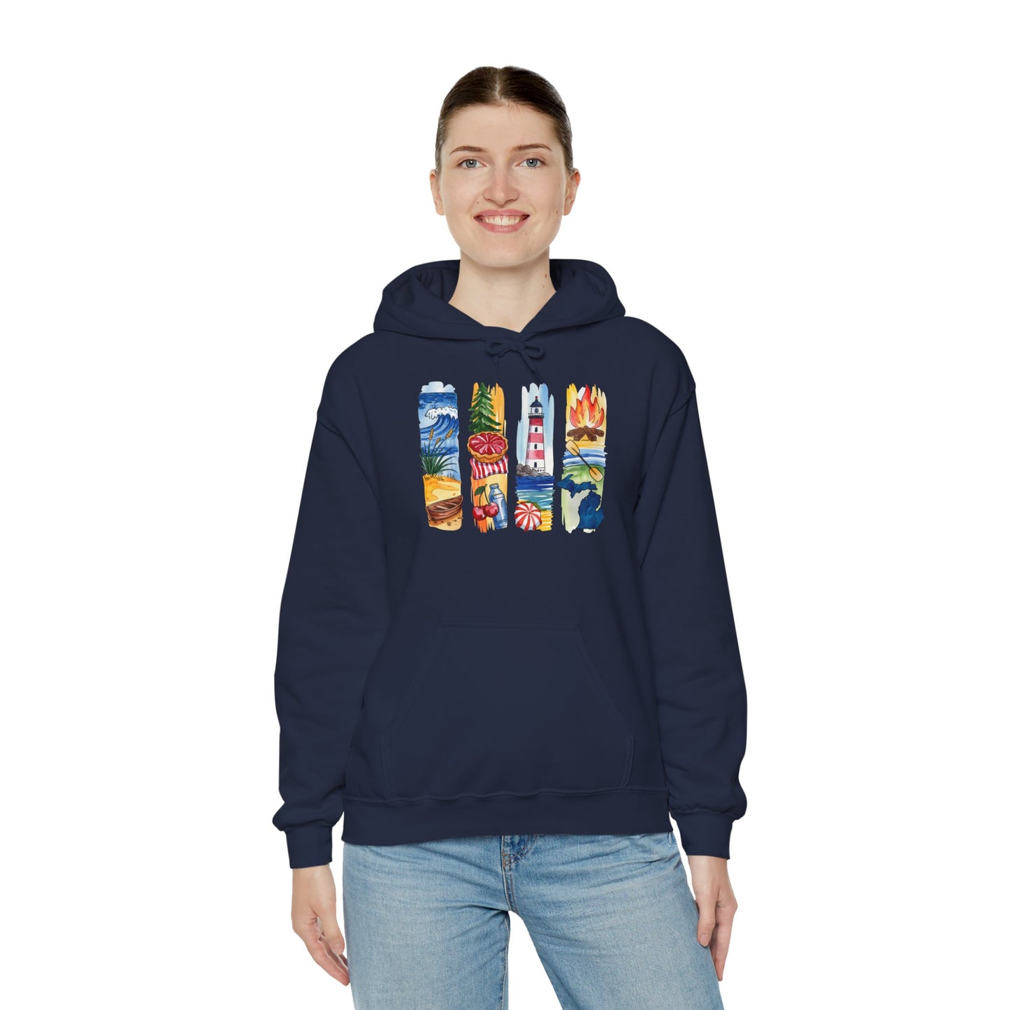 Michigan Nature Hoodie – Unisex Sweatshirt for Forest & Freshwater Lovers