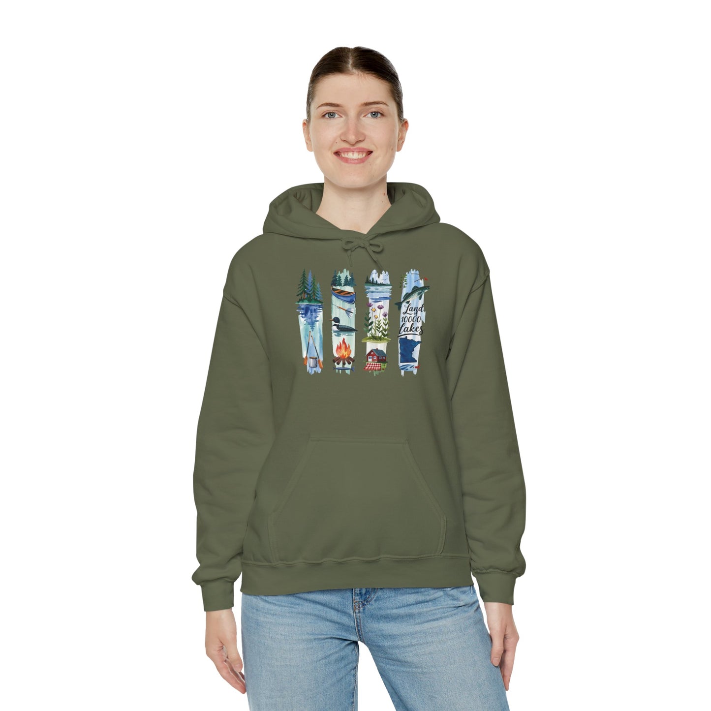 Minnesota Nature Hoodie – Unisex Sweatshirt for Forest & Lake Lovers