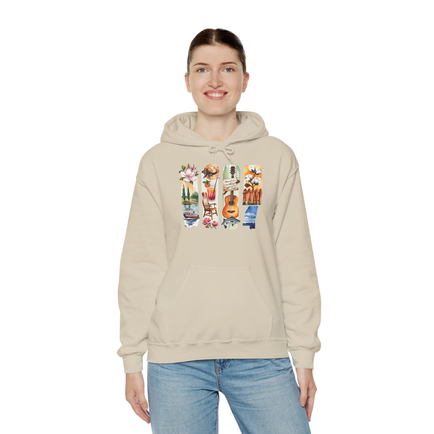Mississippi Nature Hoodie – Unisex Sweatshirt for River & Forest Lovers