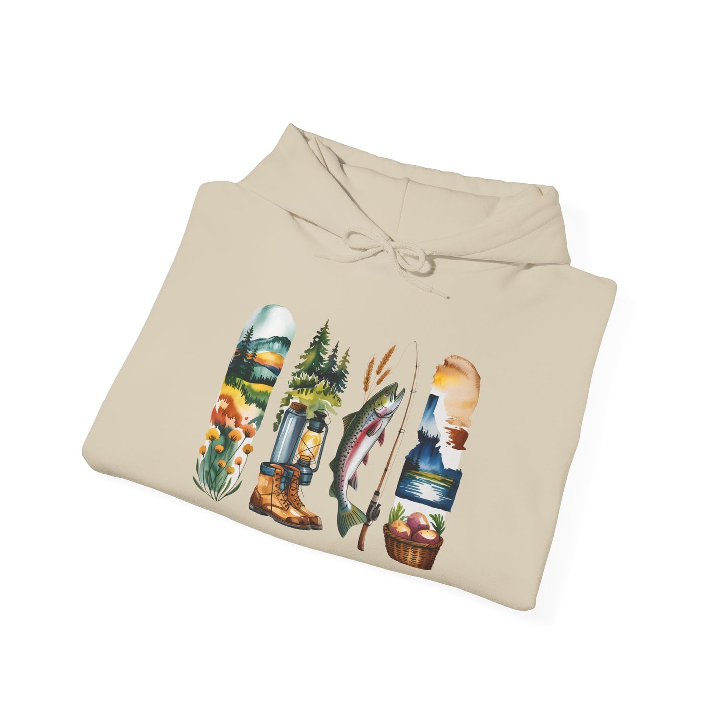 Idaho Nature Hoodie – Unisex Sweatshirt for Mountain & River Lovers