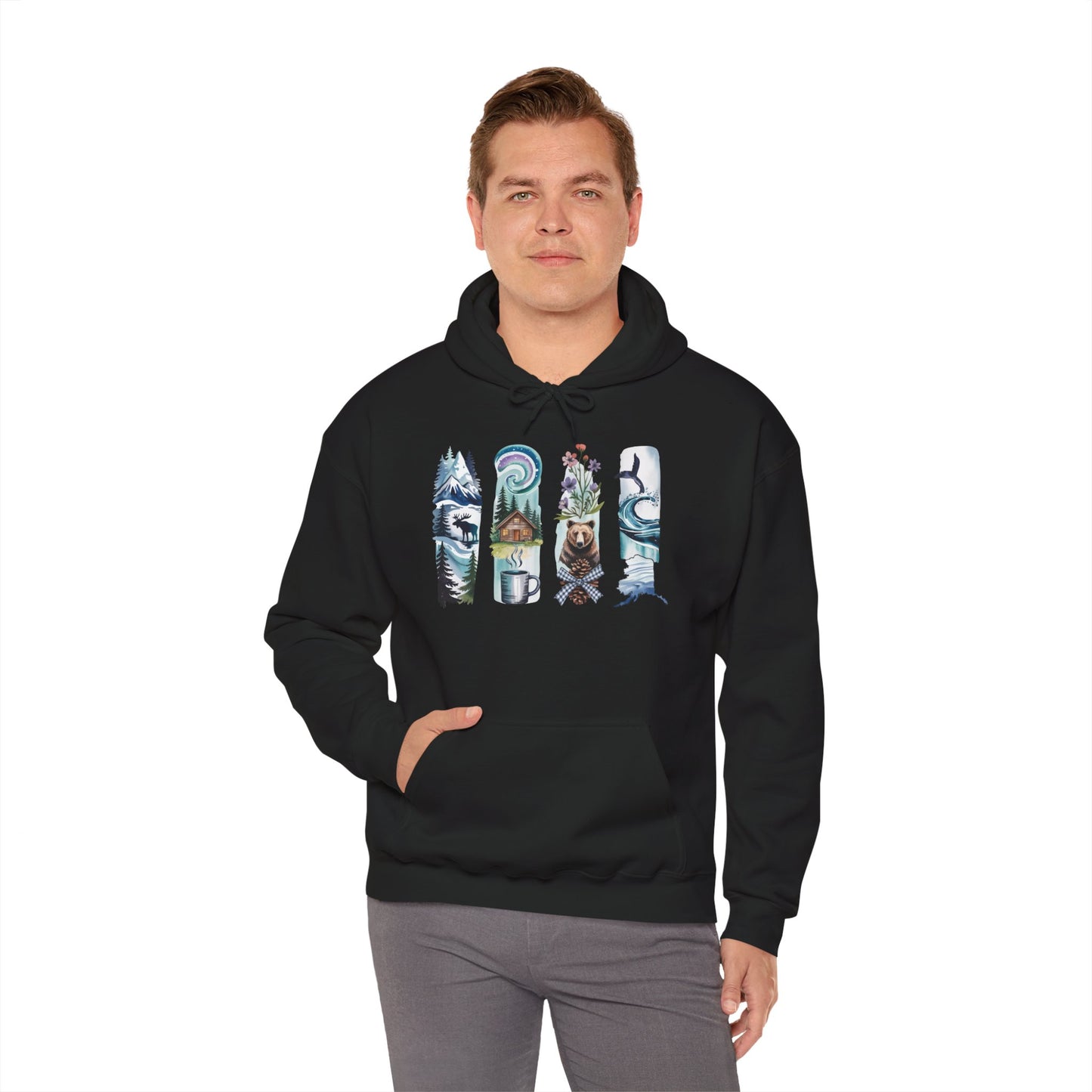 Alaska Nature Hoodie – Unisex Sweatshirt for Mountain & Glacier Explorers