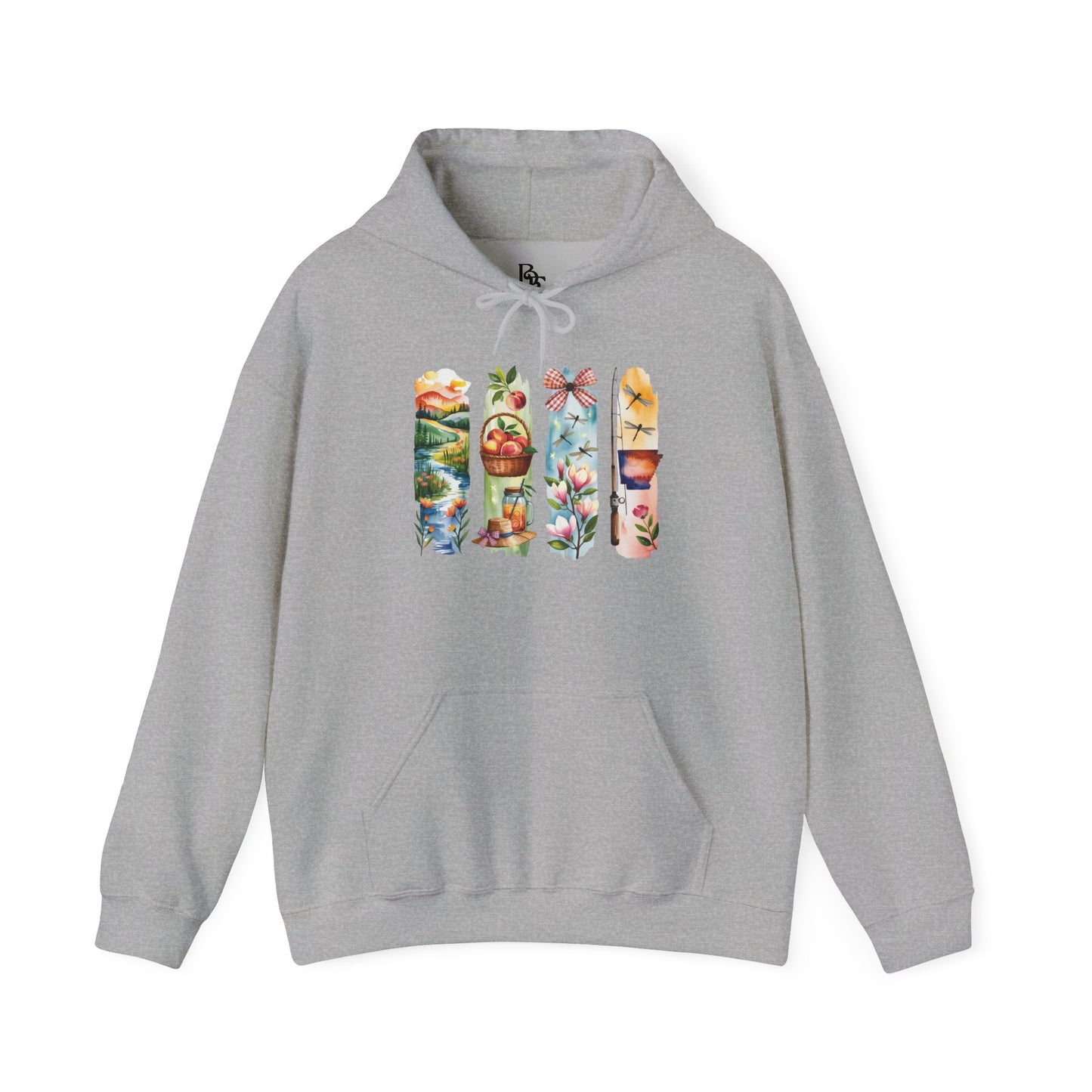 Arkansas Nature Hoodie – Unisex Sweatshirt for Forest & River Lovers