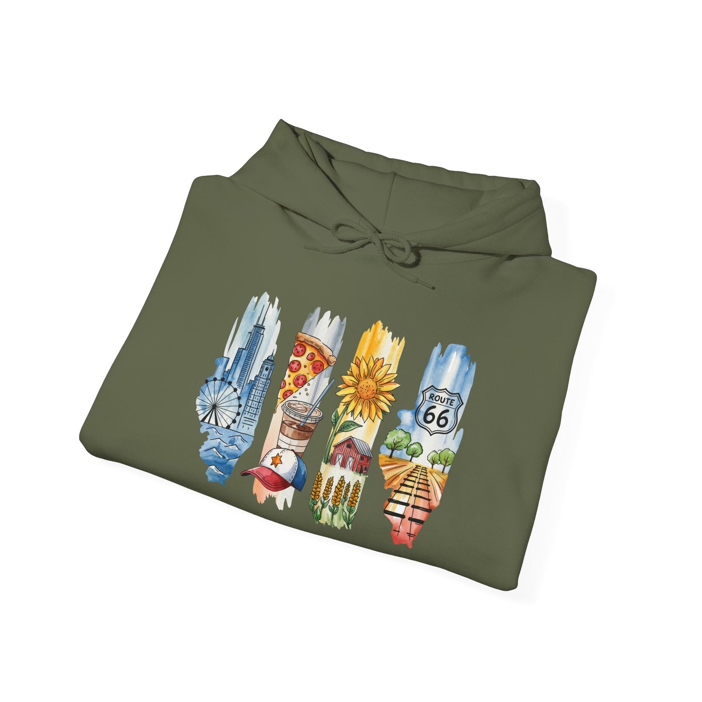 Illinois Nature Hoodie – Unisex Sweatshirt for Trail, Lake & City Escape Lovers