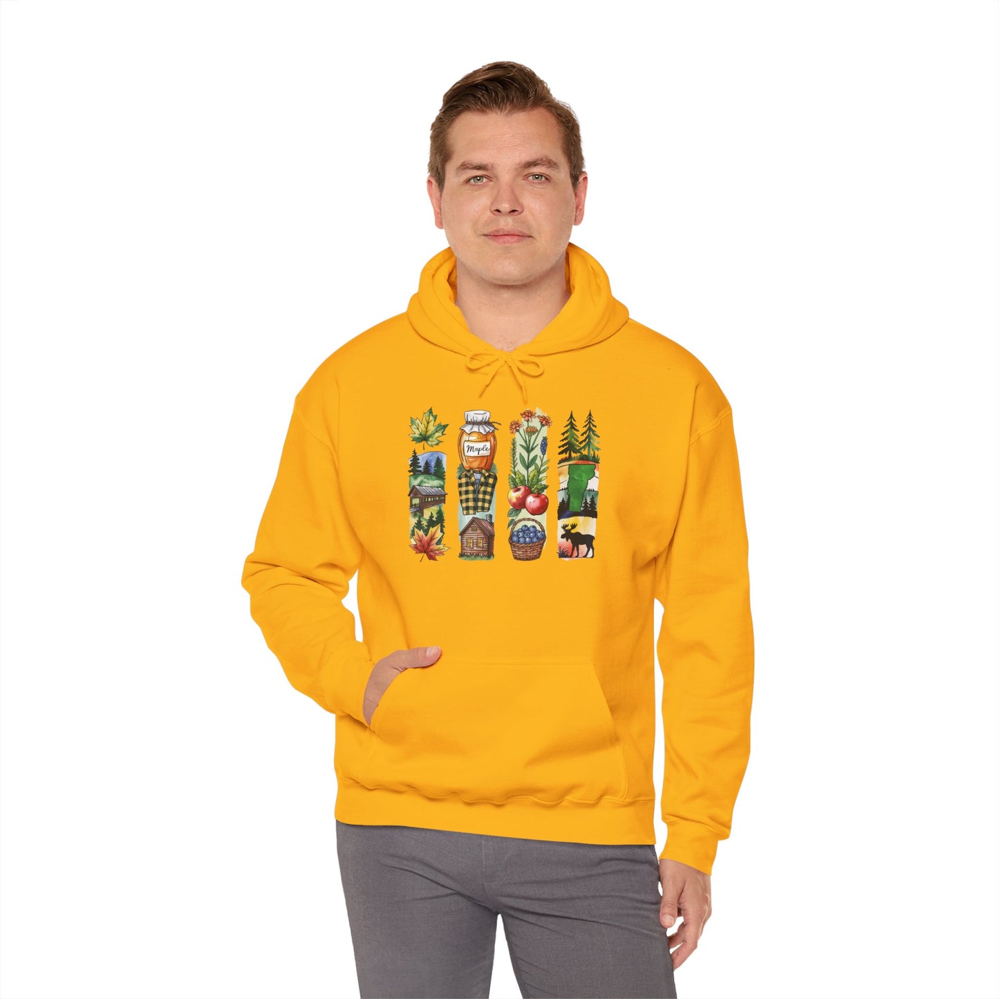Vermont Nature Hoodie – Unisex Green Mountain State Sweatshirt for Outdoor Lovers & Travelers