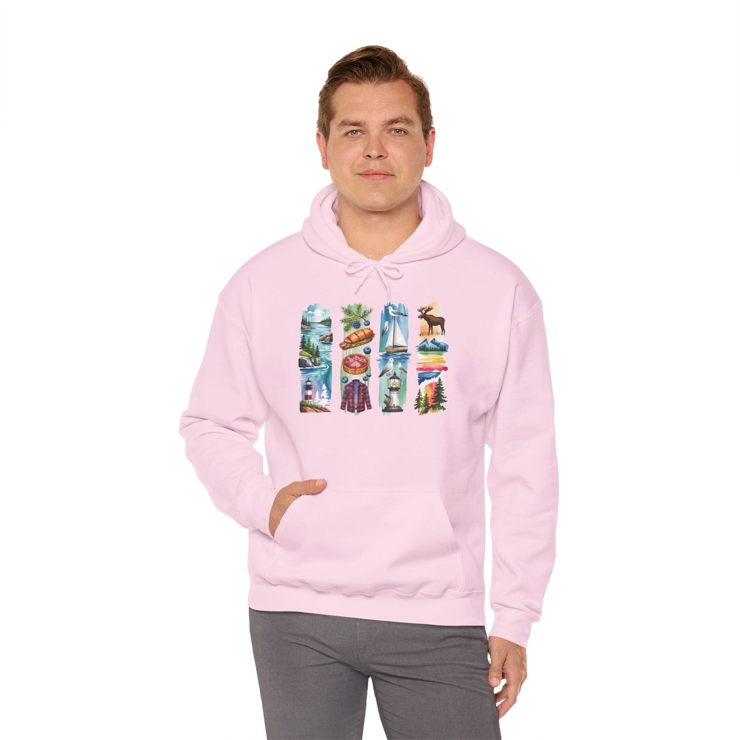 Maine Nature Hoodie – Unisex Sweatshirt for Wilderness Lovers