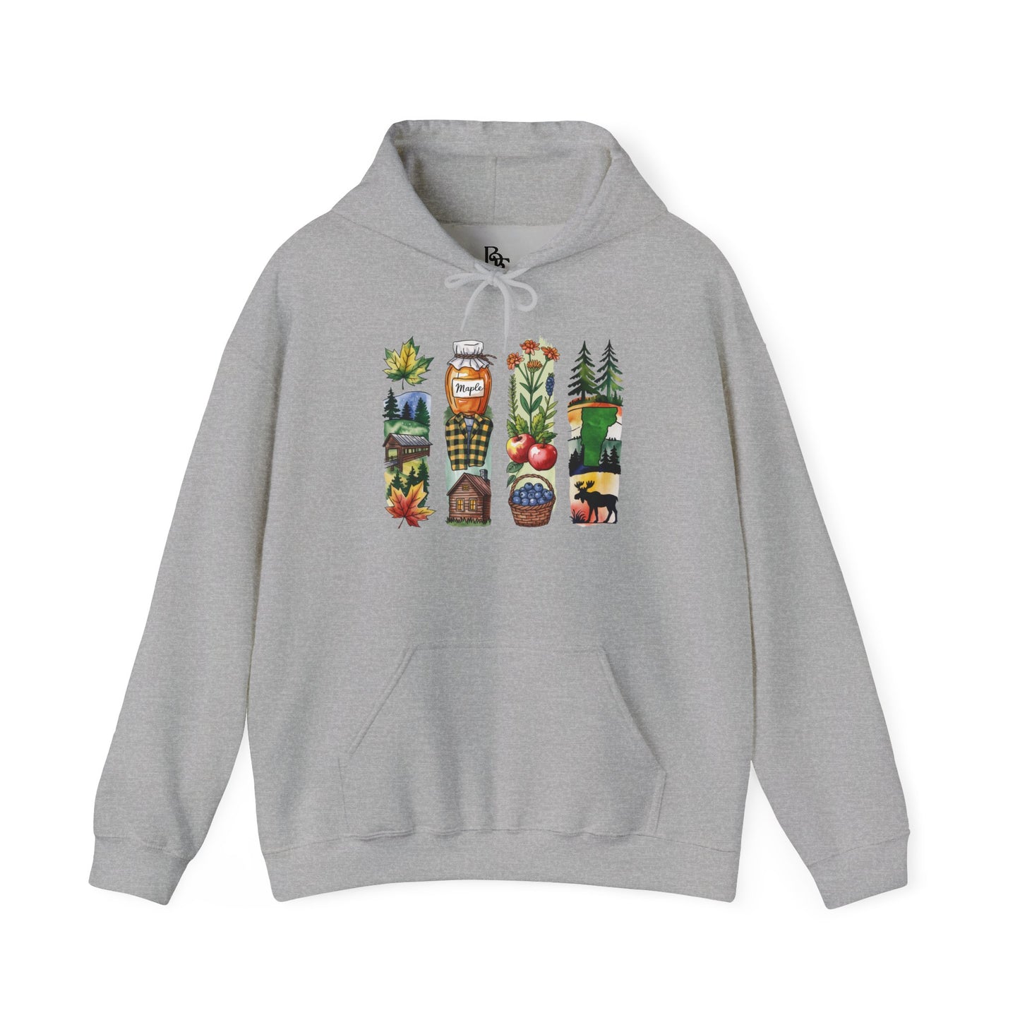 Vermont Nature Hoodie – Unisex Green Mountain State Sweatshirt for Outdoor Lovers & Travelers
