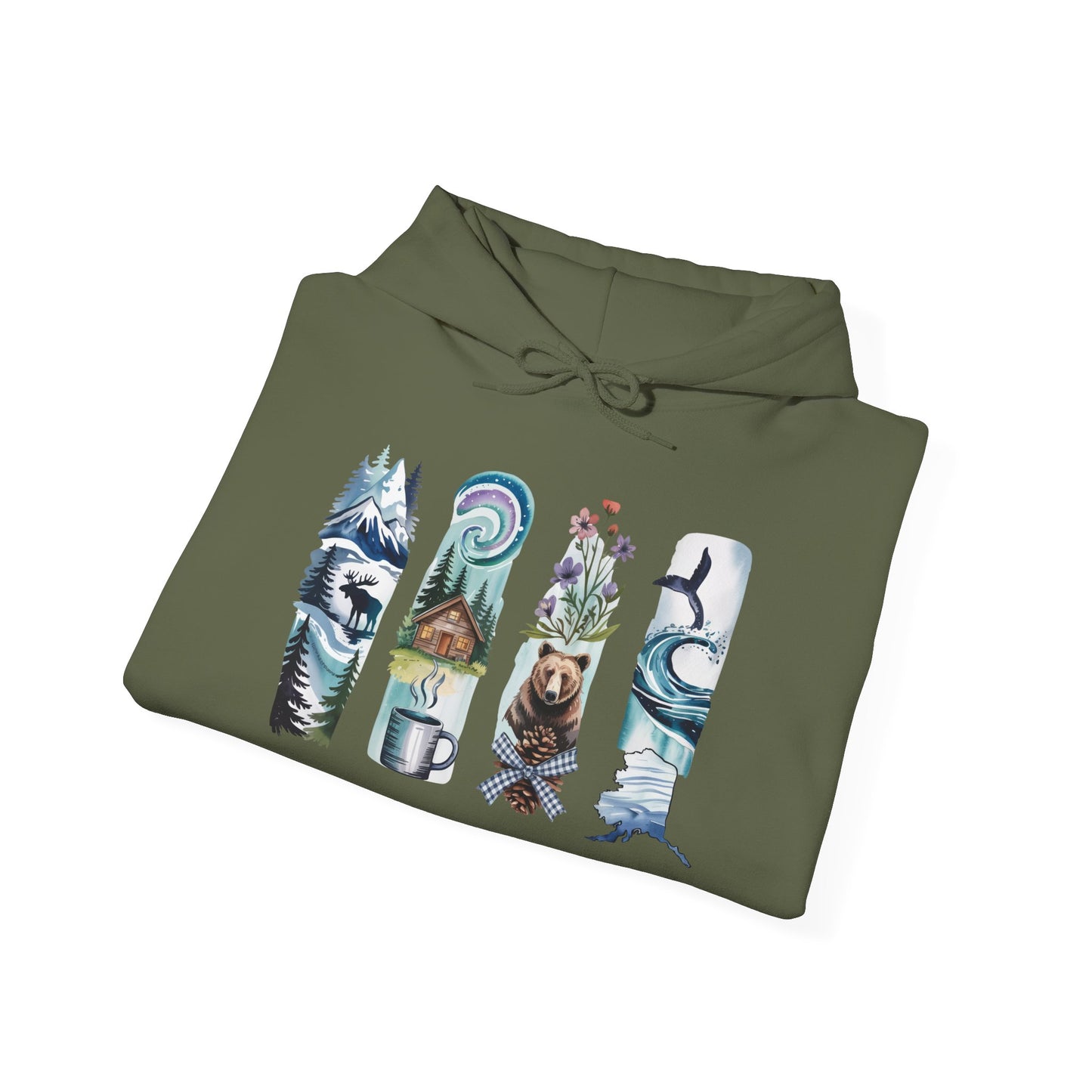 Alaska Nature Hoodie – Unisex Sweatshirt for Mountain & Glacier Explorers