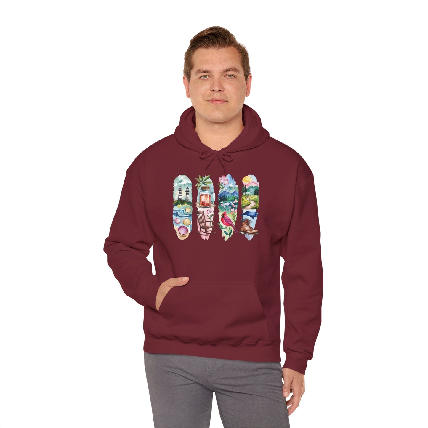 North Carolina Nature Hoodie – Unisex Sweatshirt for Nature Lovers