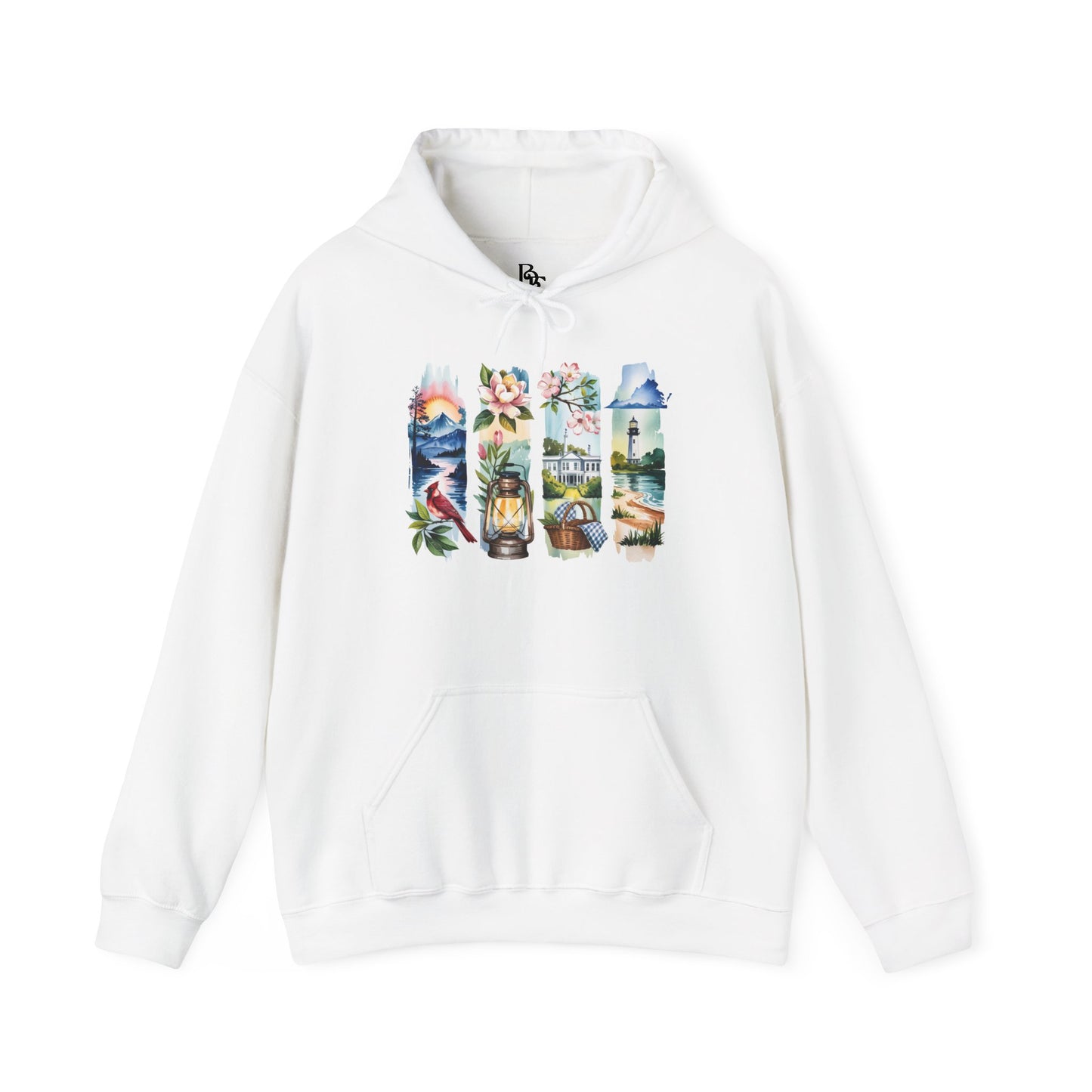 Virginia Nature Hoodie – Unisex Mountains & Lakes Sweatshirt for Outdoor Enthusiasts