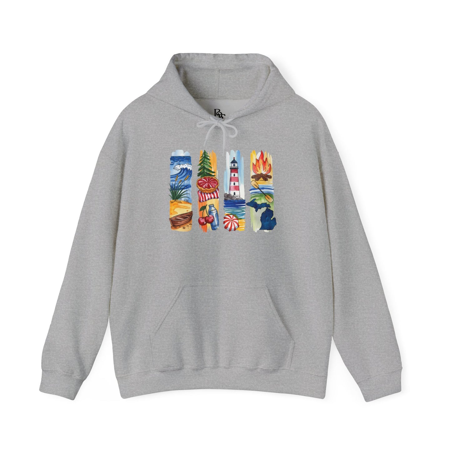 Michigan Nature Hoodie – Unisex Sweatshirt for Forest & Freshwater Lovers