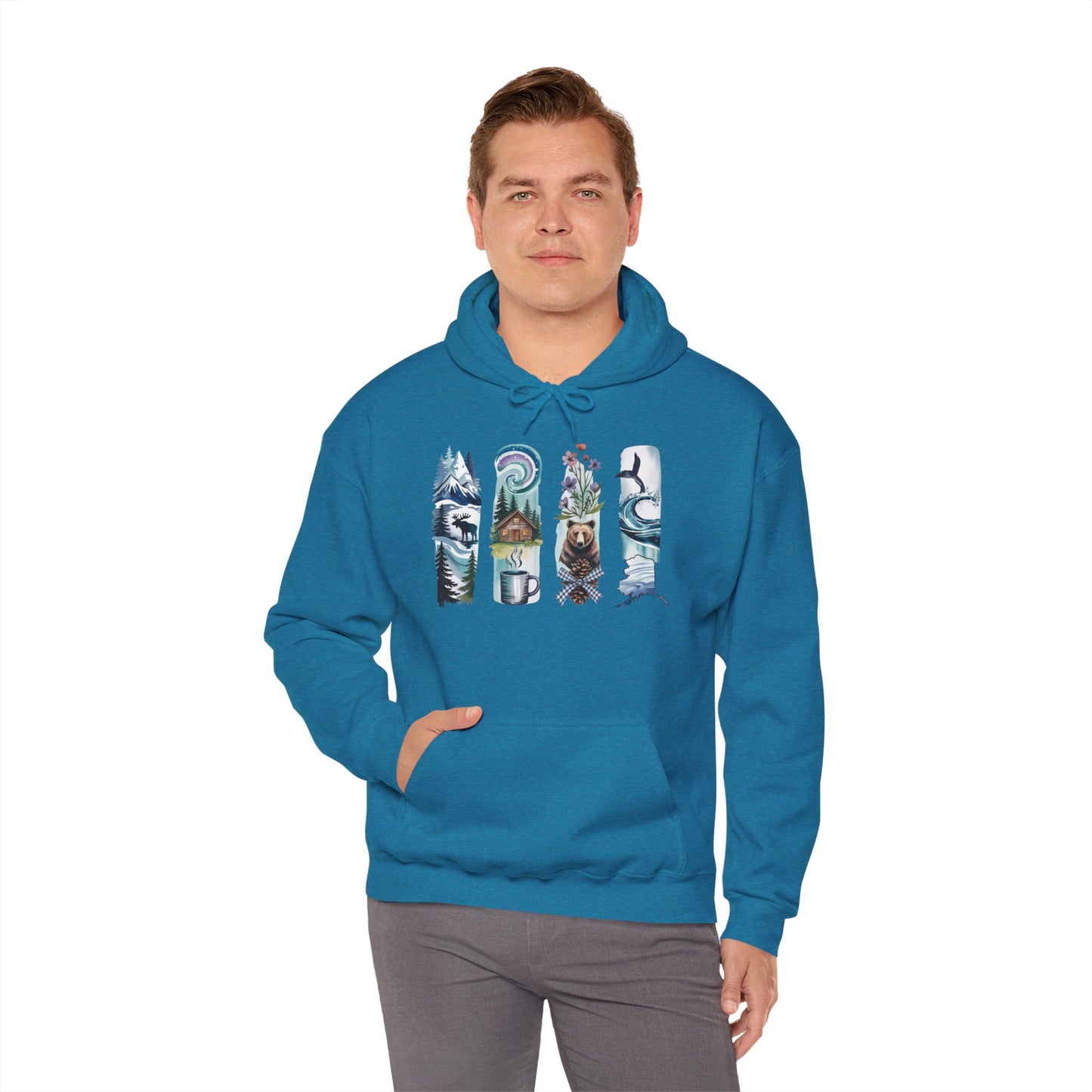 Alaska Nature Hoodie – Unisex Sweatshirt for Mountain & Glacier Explorers