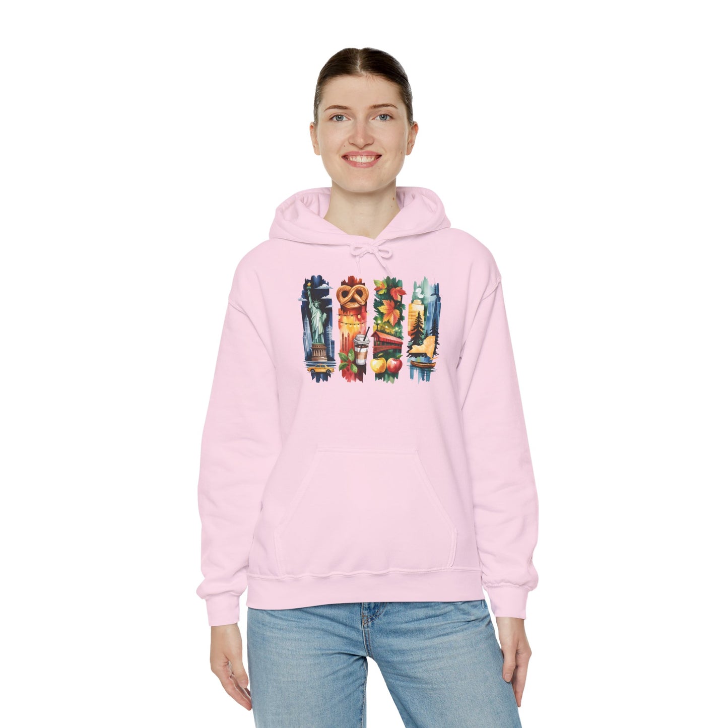 New York Nature Hoodie – Unisex Empire State Sweatshirt for Tourists and Travelers