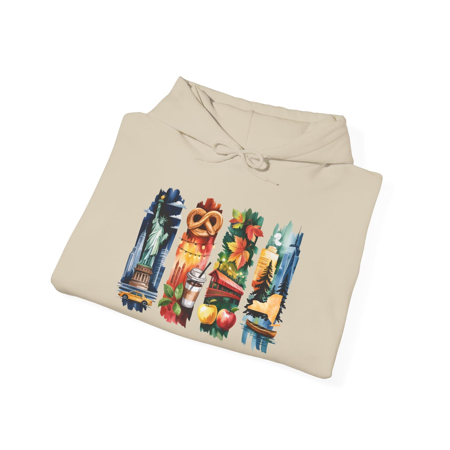 New York Nature Hoodie – Unisex Empire State Sweatshirt for Tourists and Travelers