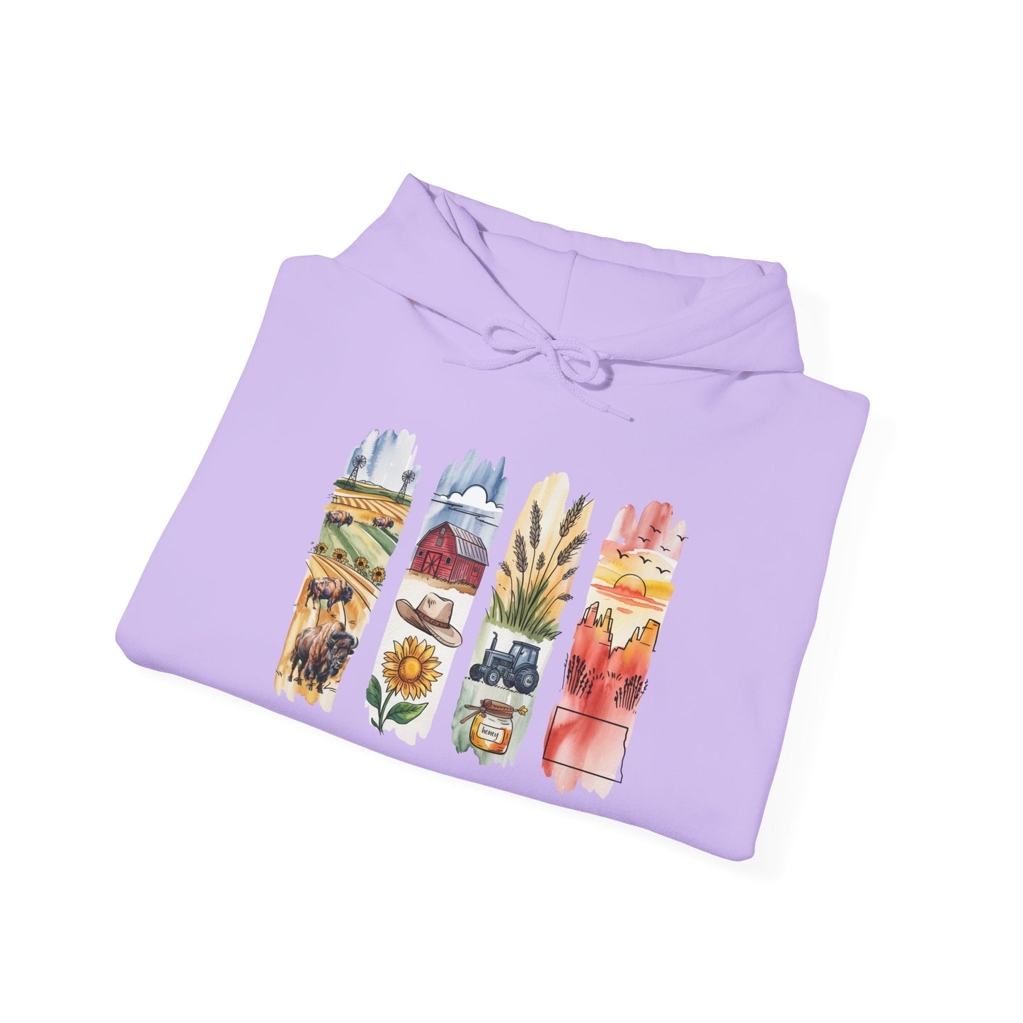 North Dakota Nature Hoodie – Unisex Sweatshirt for Prairie & Park Lovers