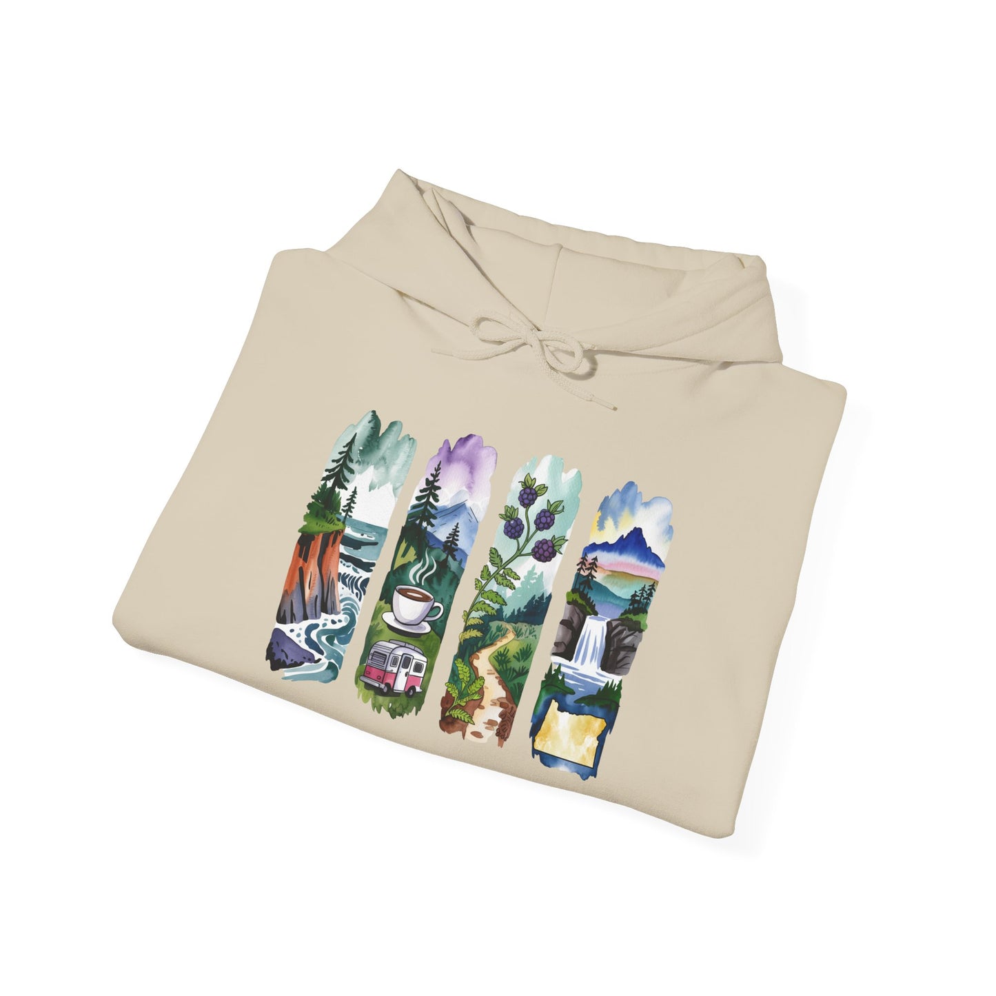 Oregon Nature Hoodie – Unisex Pacific Northwest Sweatshirt for Hikers & Adventure Enthusiasts
