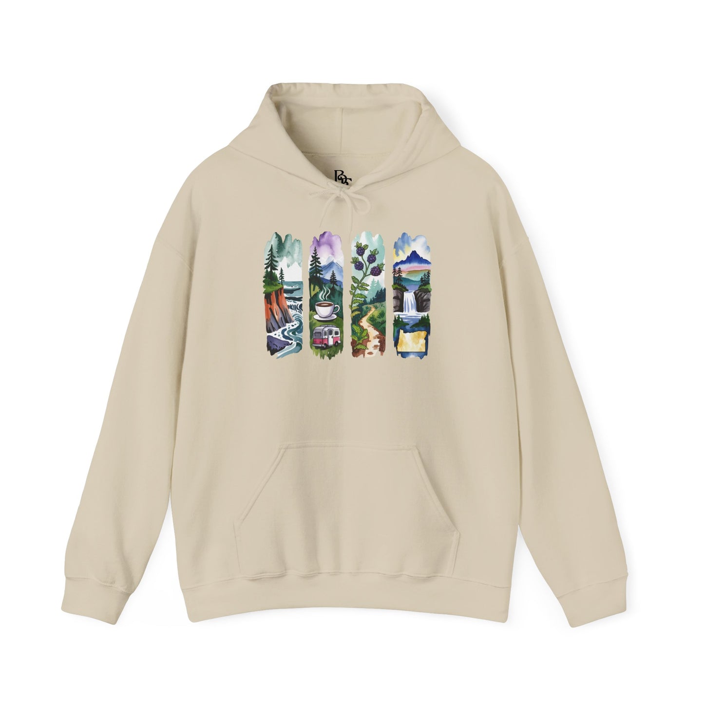 Oregon Nature Hoodie – Unisex Pacific Northwest Sweatshirt for Hikers & Adventure Enthusiasts
