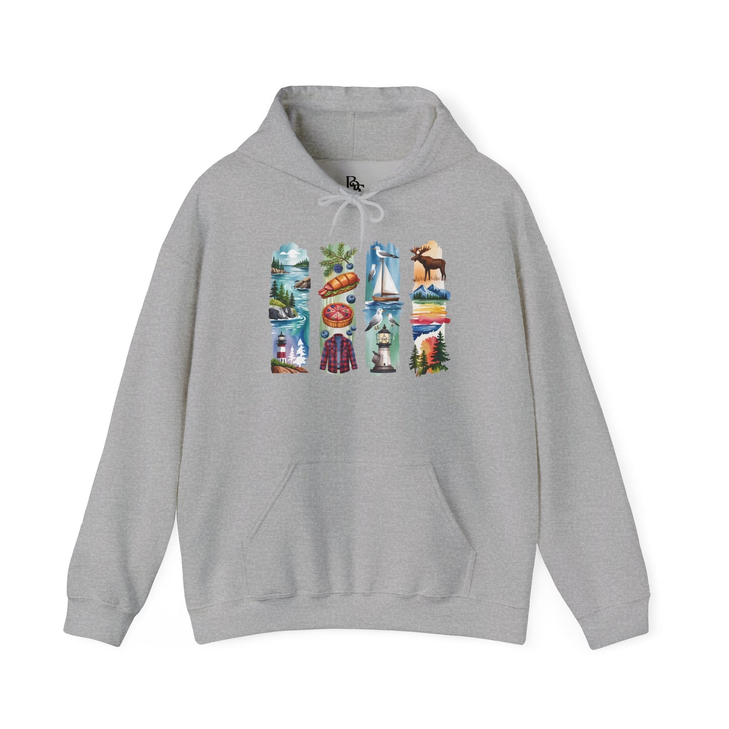 Maine Nature Hoodie – Unisex Sweatshirt for Wilderness Lovers