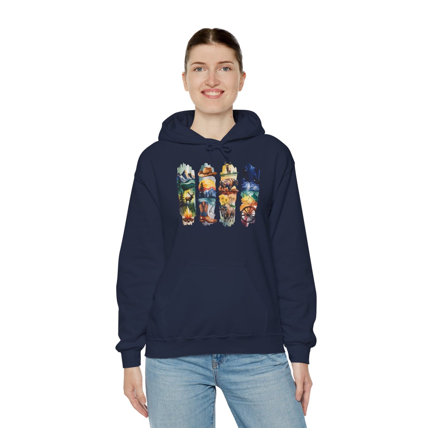 Wyoming Nature Hoodie – Unisex Scenic Nature Sweatshirt for Outdoor Lovers