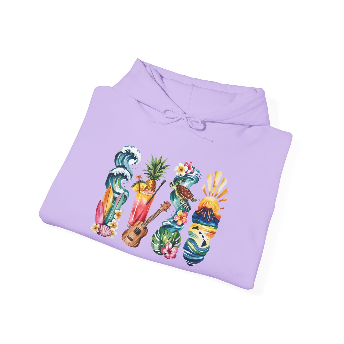 Hawaii Nature Hoodie – Unisex Sweatshirt for Volcano & Ocean Lovers