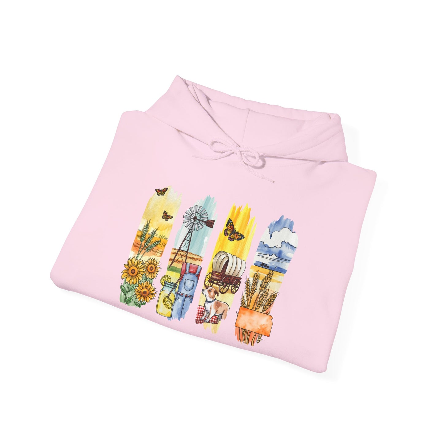 Kansas Nature Hoodie – Unisex Sweatshirt for Prairie & Sky Lovers