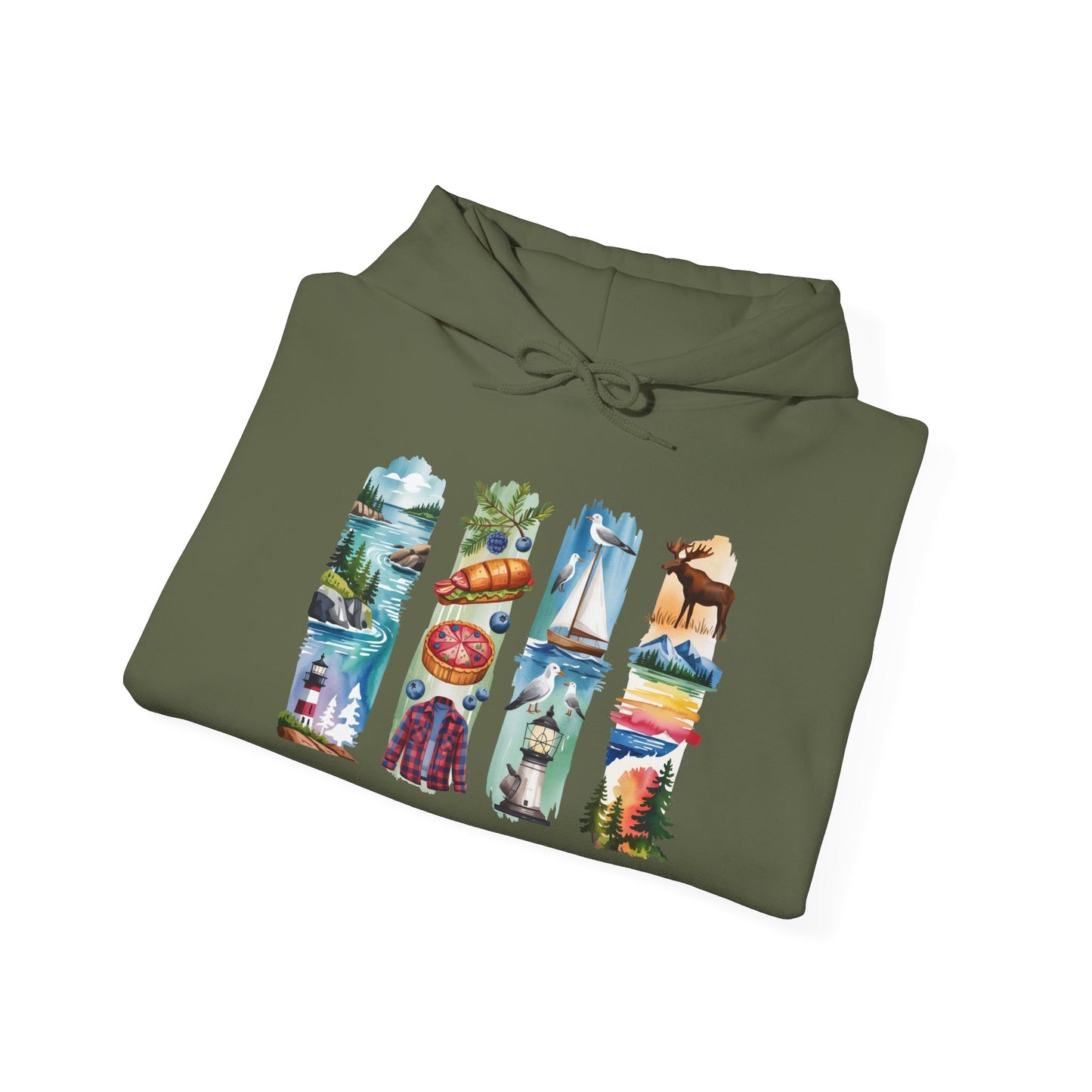 Maine Nature Hoodie – Unisex Sweatshirt for Wilderness Lovers