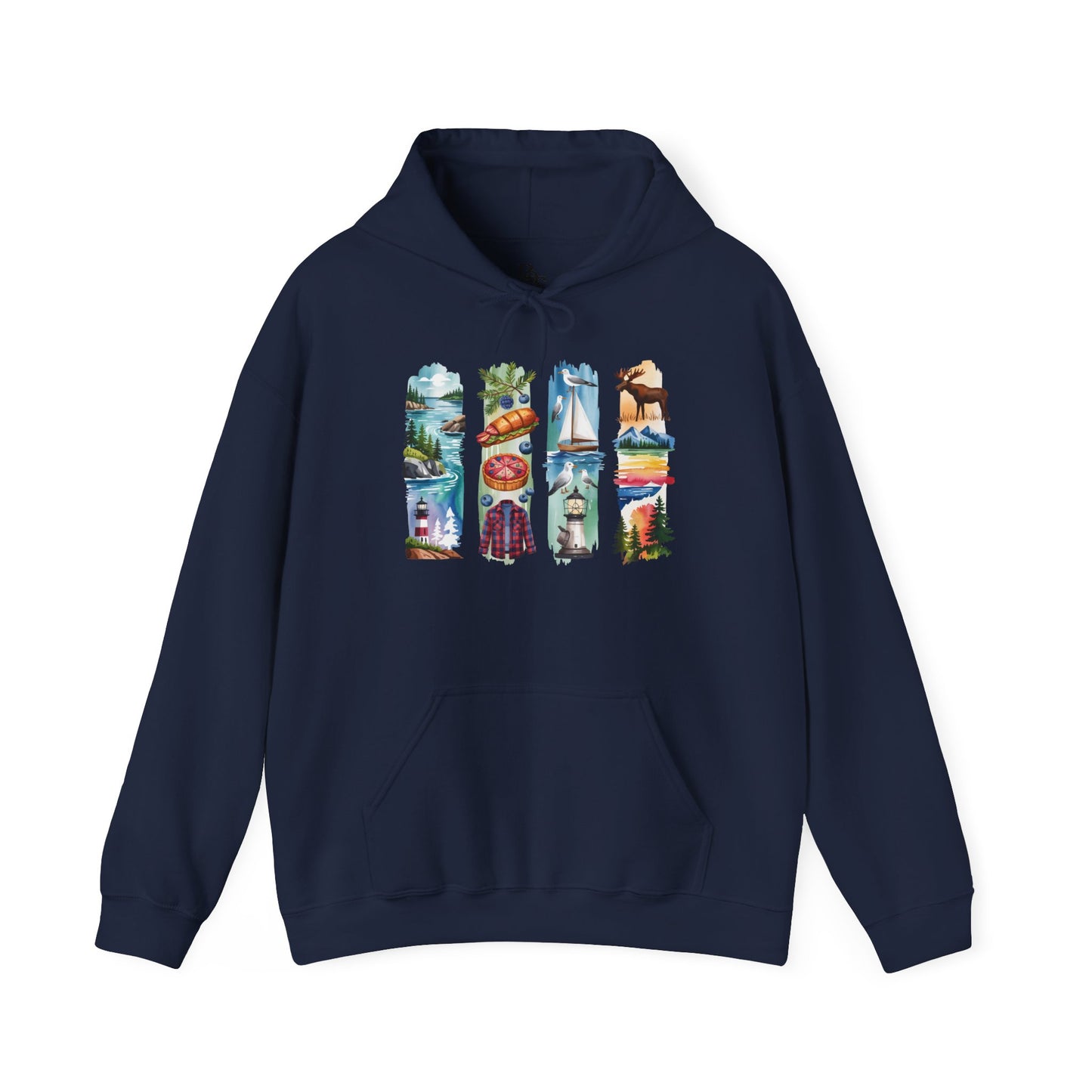 Maine Nature Hoodie – Unisex Sweatshirt for Wilderness Lovers