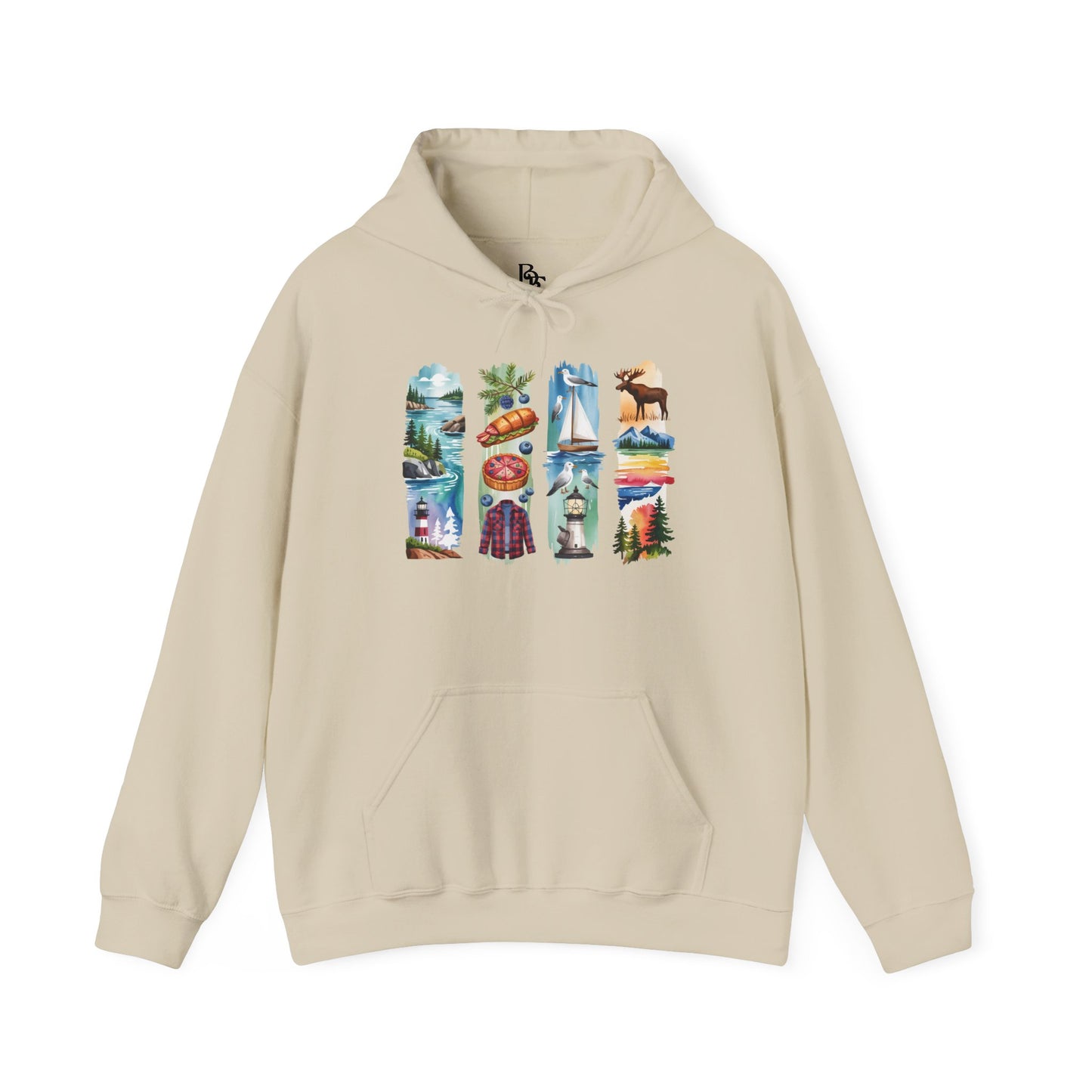Maine Nature Hoodie – Unisex Sweatshirt for Wilderness Lovers