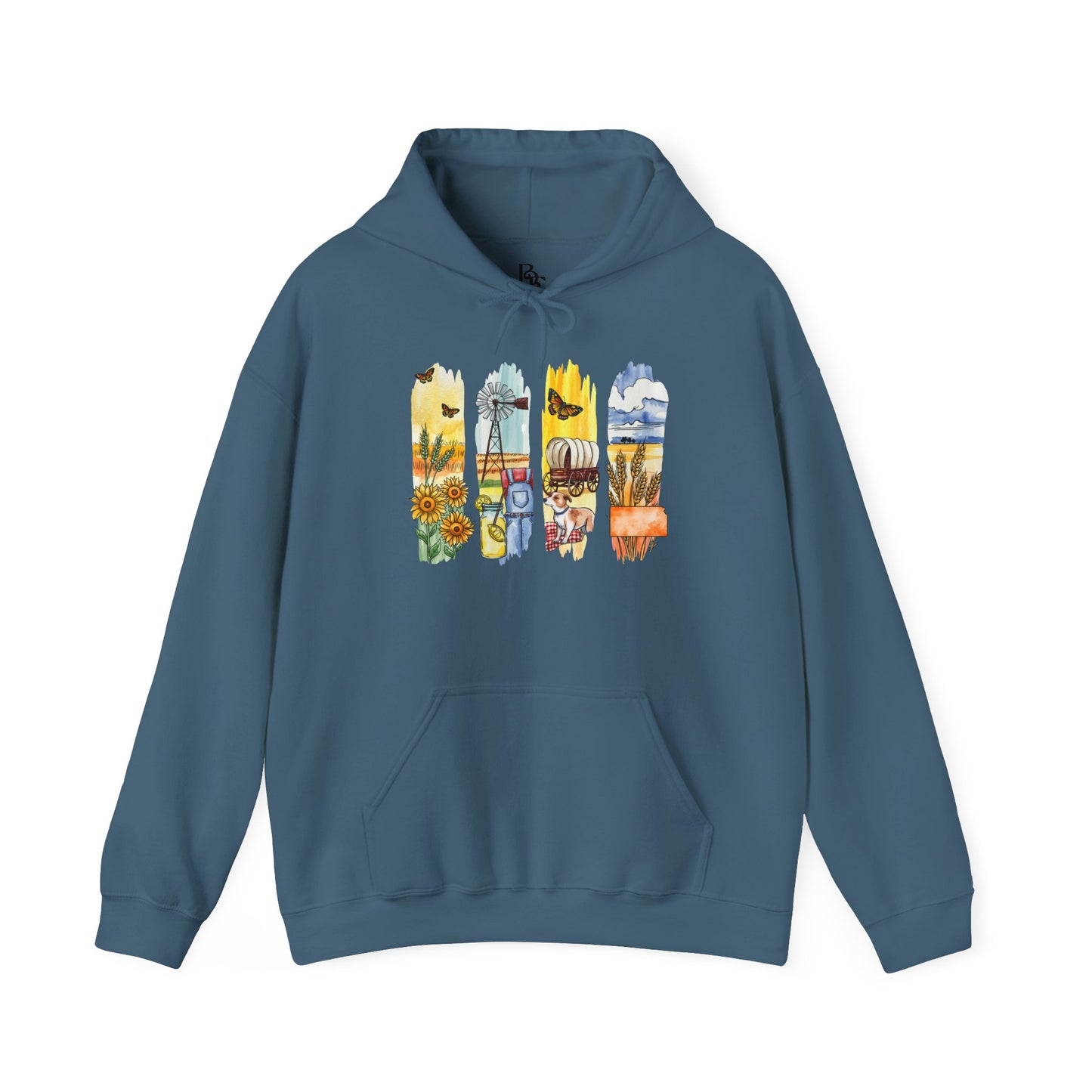 Kansas Nature Hoodie – Unisex Sweatshirt for Prairie & Sky Lovers