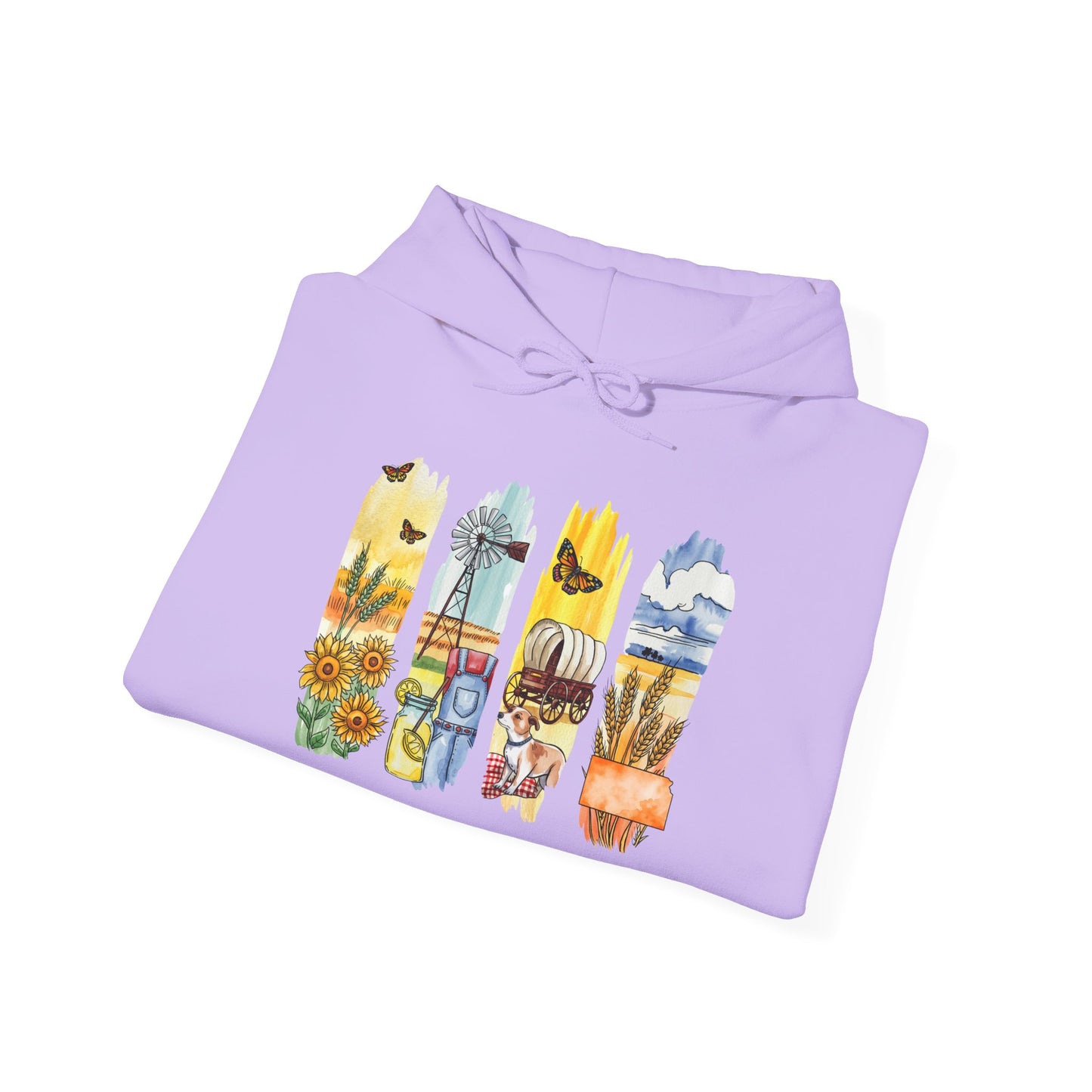 Kansas Nature Hoodie – Unisex Sweatshirt for Prairie & Sky Lovers