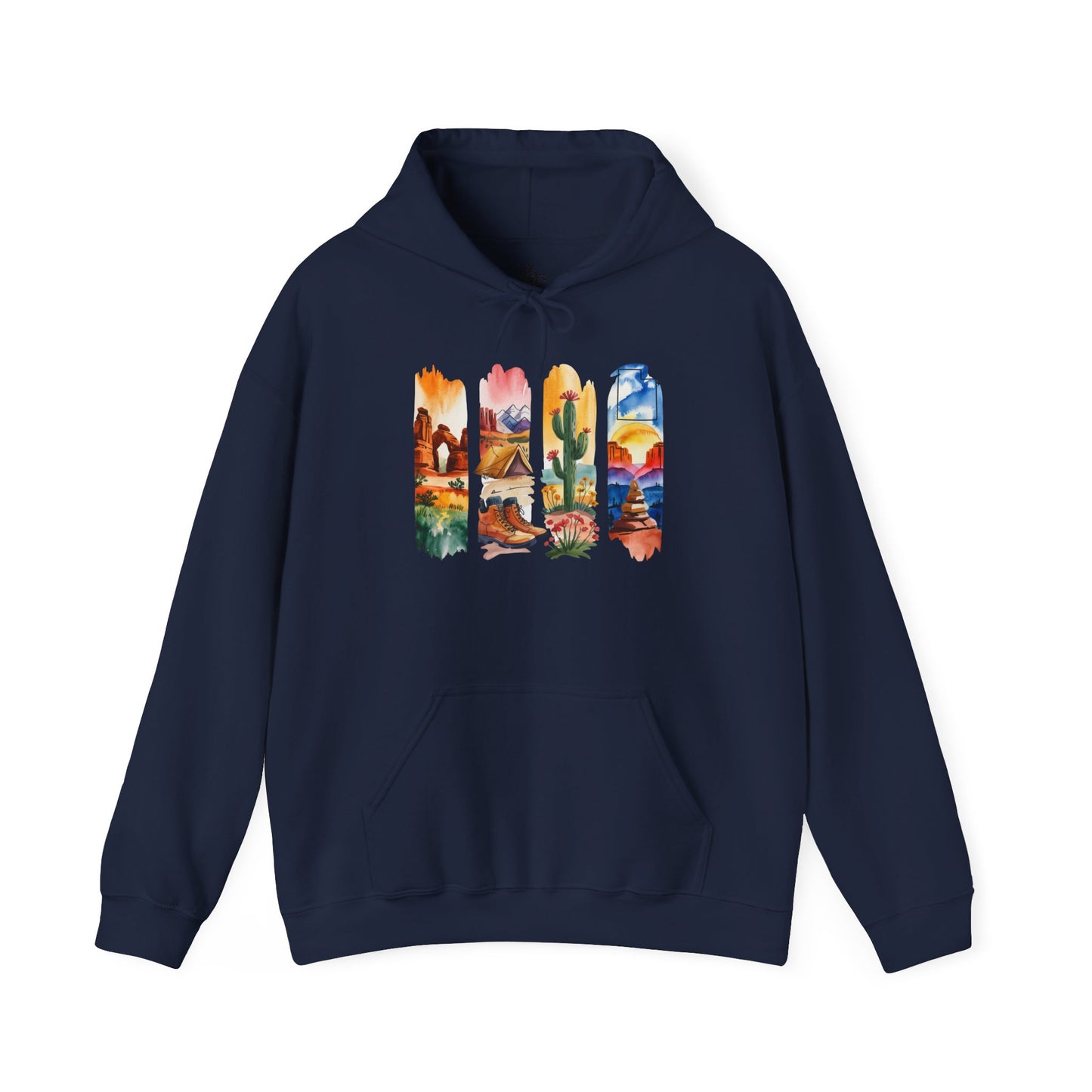 Utah Nature Hoodie – Unisex Desert Landscape Sweatshirt for Hikers & Adventure Seekers