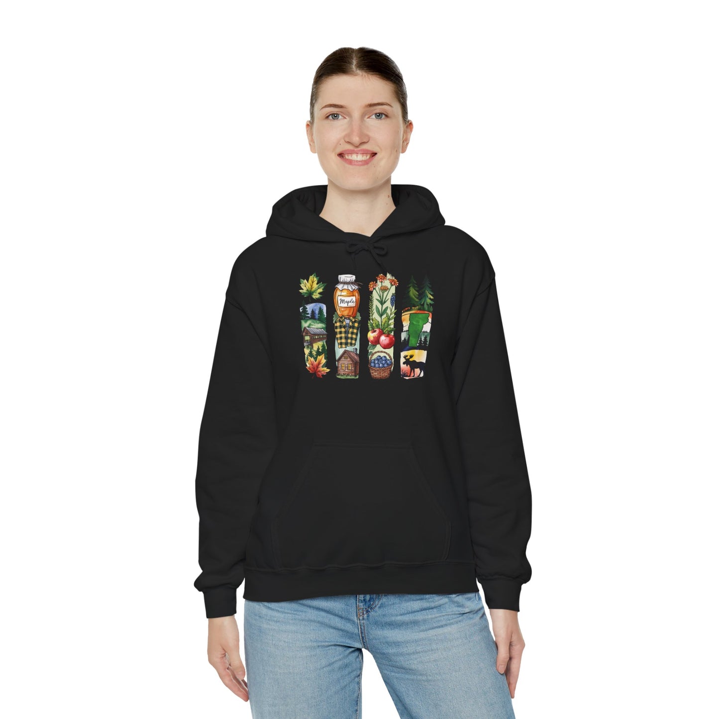 Vermont Nature Hoodie – Unisex Green Mountain State Sweatshirt for Outdoor Lovers & Travelers