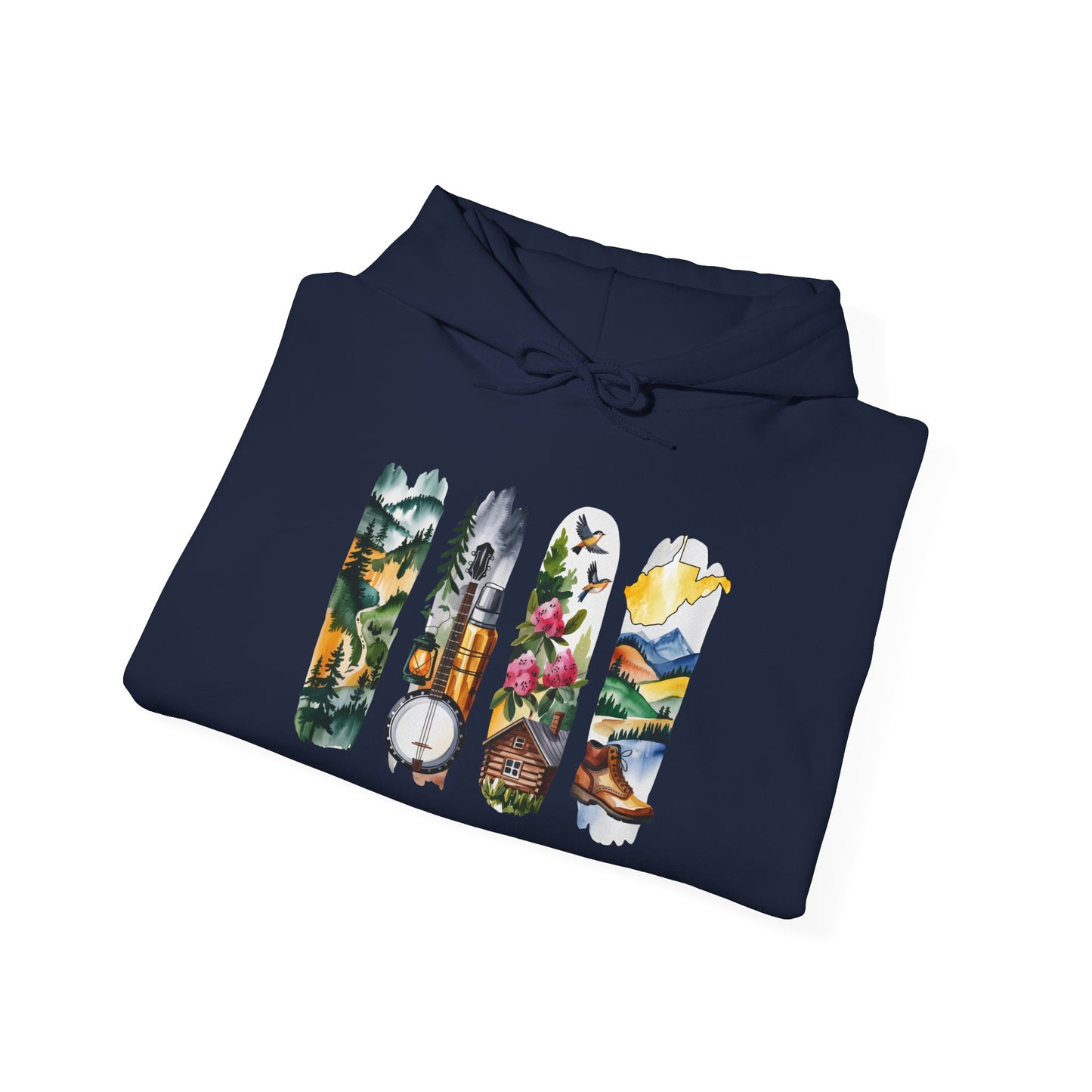 West Virginia Nature Hoodie – Unisex Mountain & Forest Sweatshirt for Appalachian Adventure Lovers