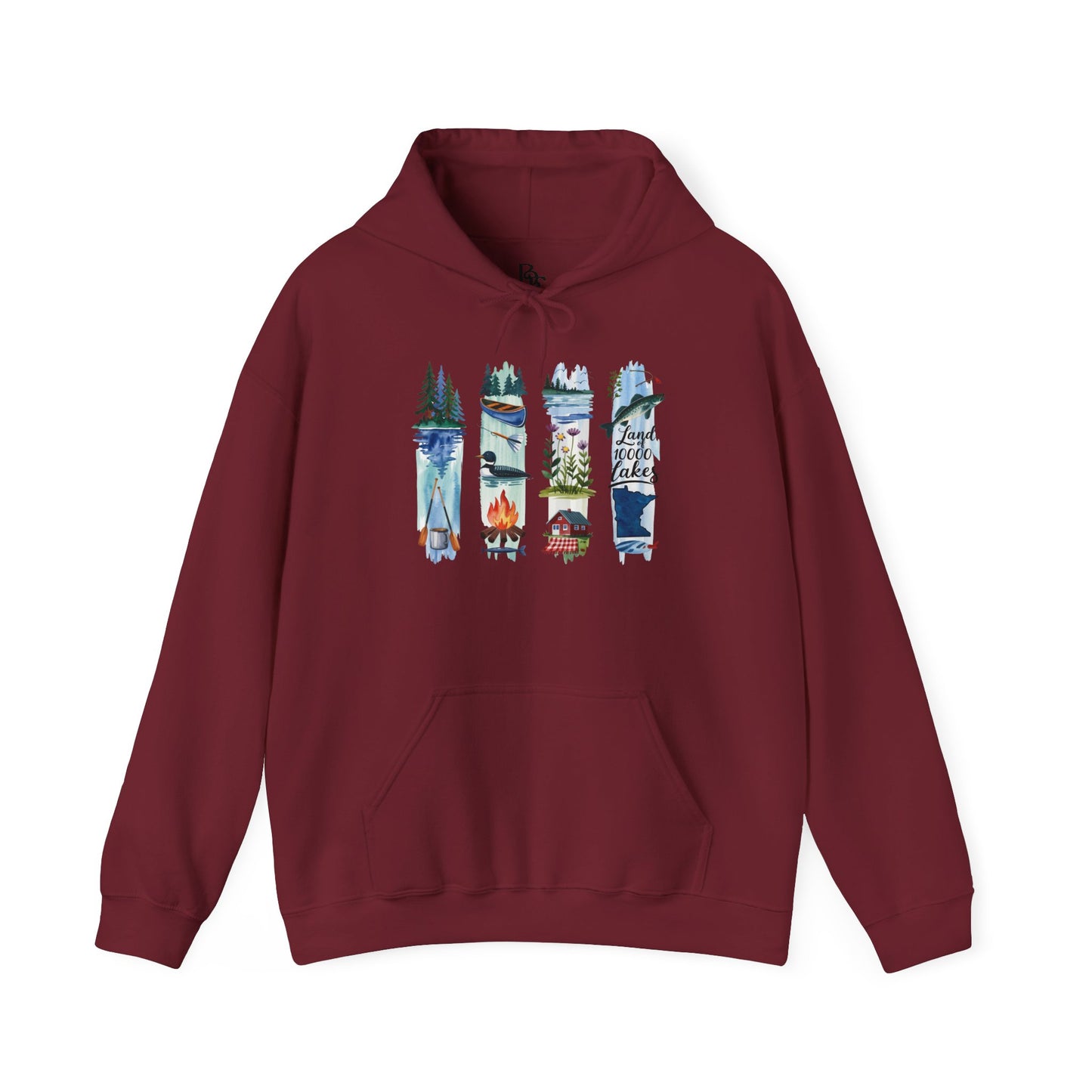 Minnesota Nature Hoodie – Unisex Sweatshirt for Forest & Lake Lovers