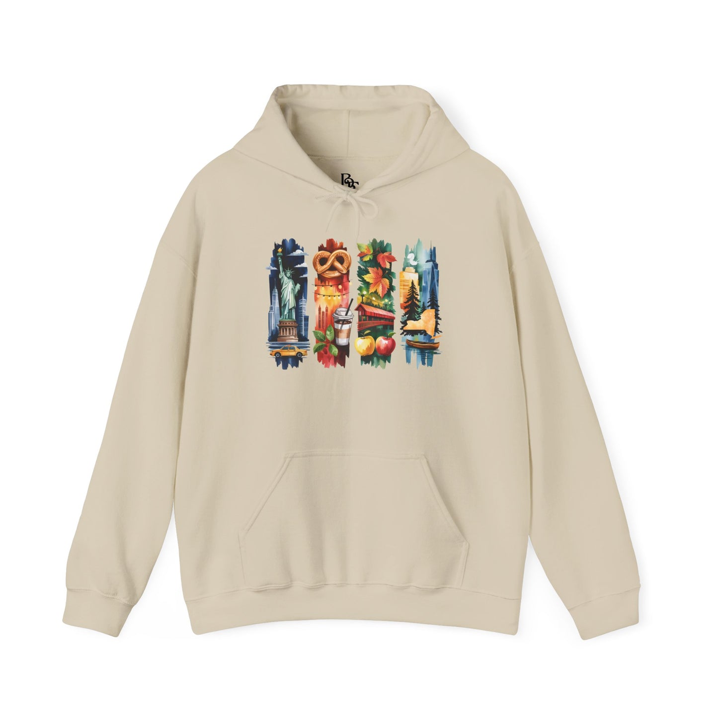 New York Nature Hoodie – Unisex Empire State Sweatshirt for Tourists and Travelers